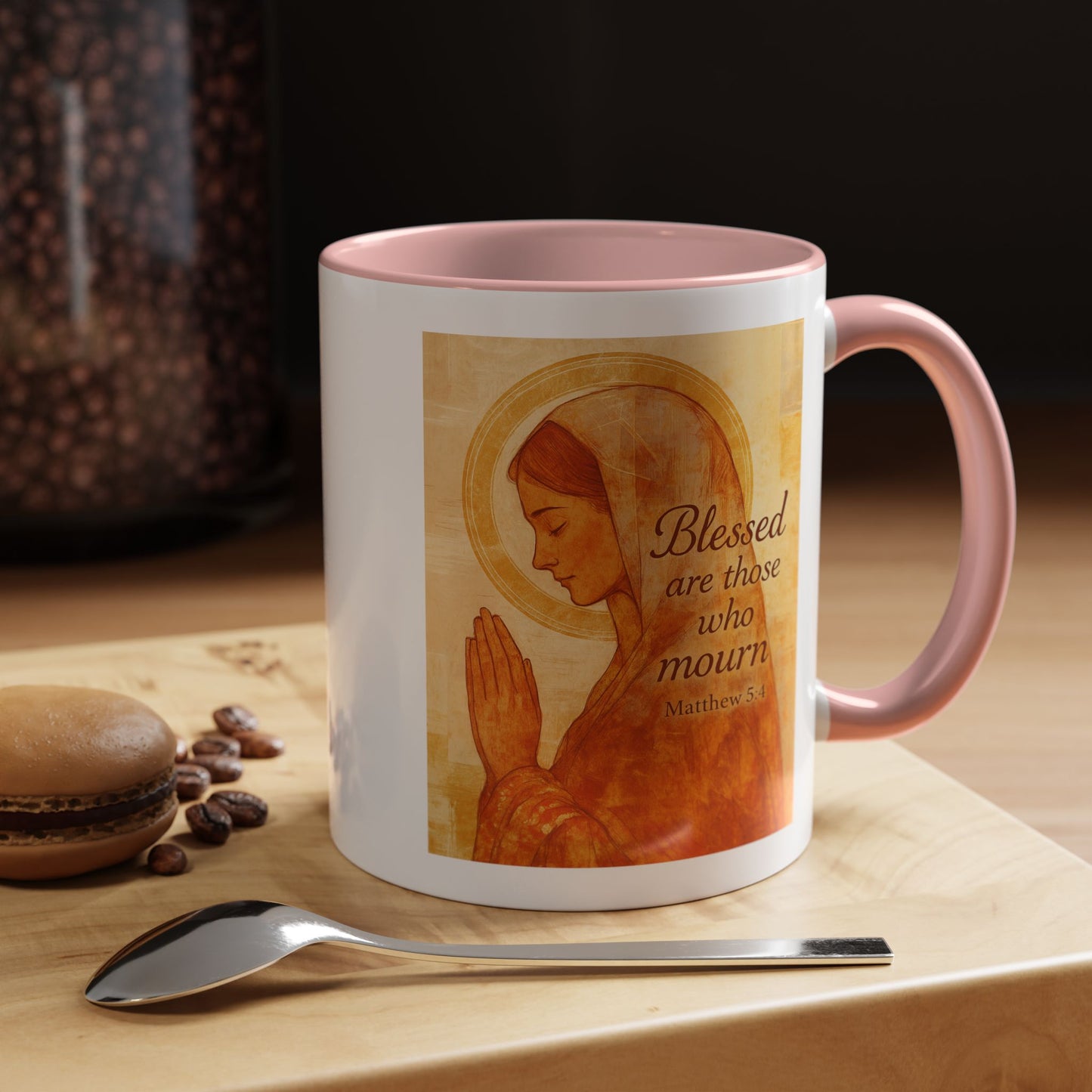 Memorial Accent Coffee Mug - Blessed Are Those Who Mourn - Matthew 5:4