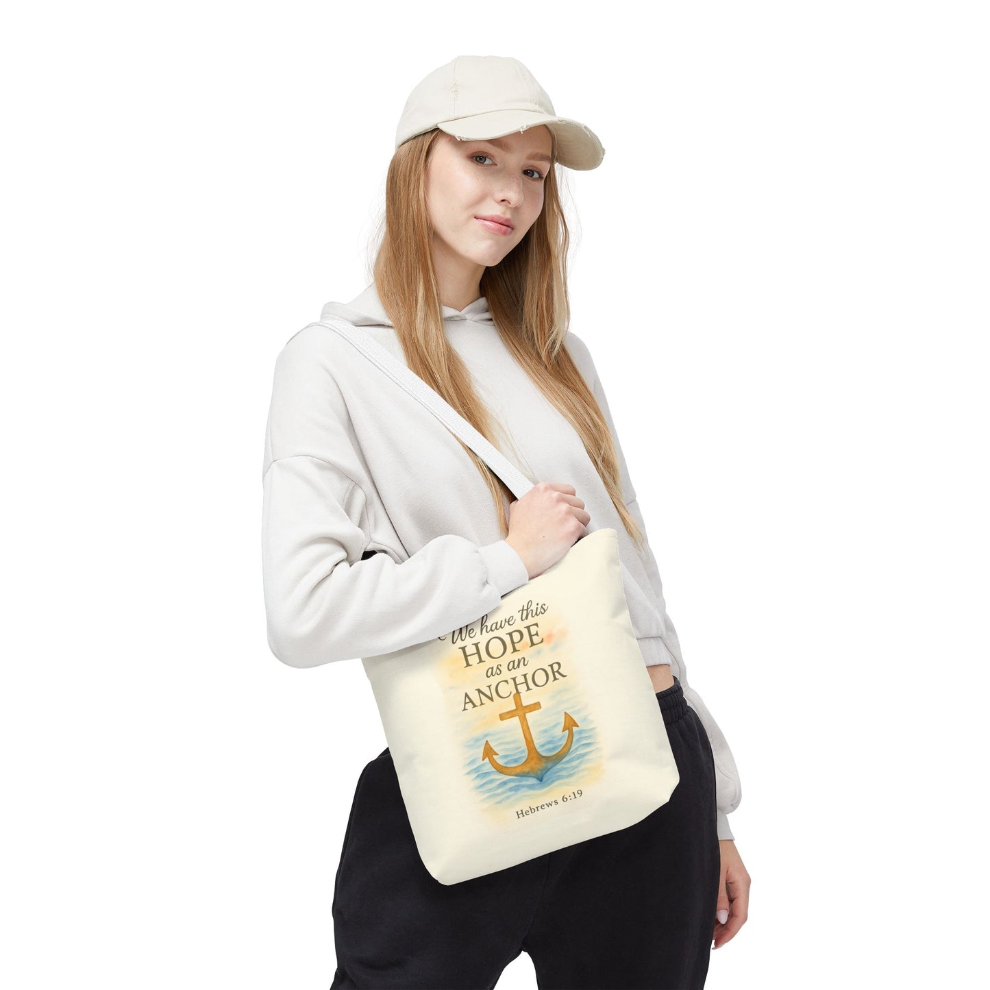 Inspirational Tote Bag - We Have This Hope as an Anchor - Hebrews 6:19 Memorial Gift