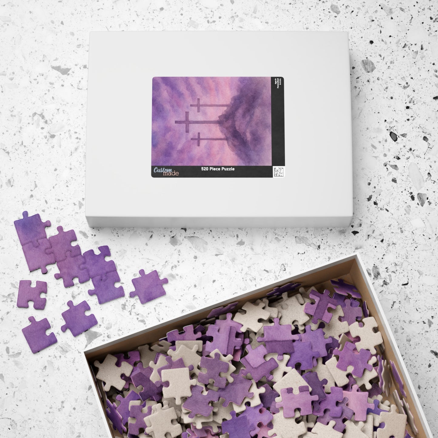Watercolor Jesus Puzzle - Resurrection Hope Bible Verse Memorial Gift