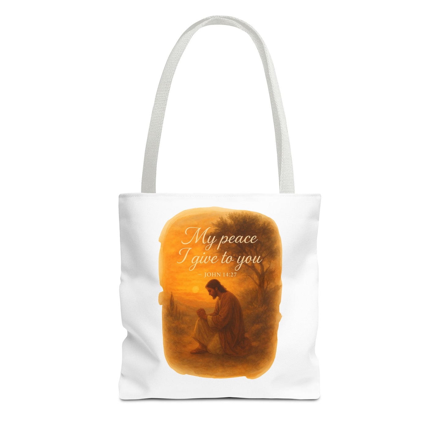 Inspirational Tote Bag - My Peace I Give to You - John 14:27 Memorial Gift