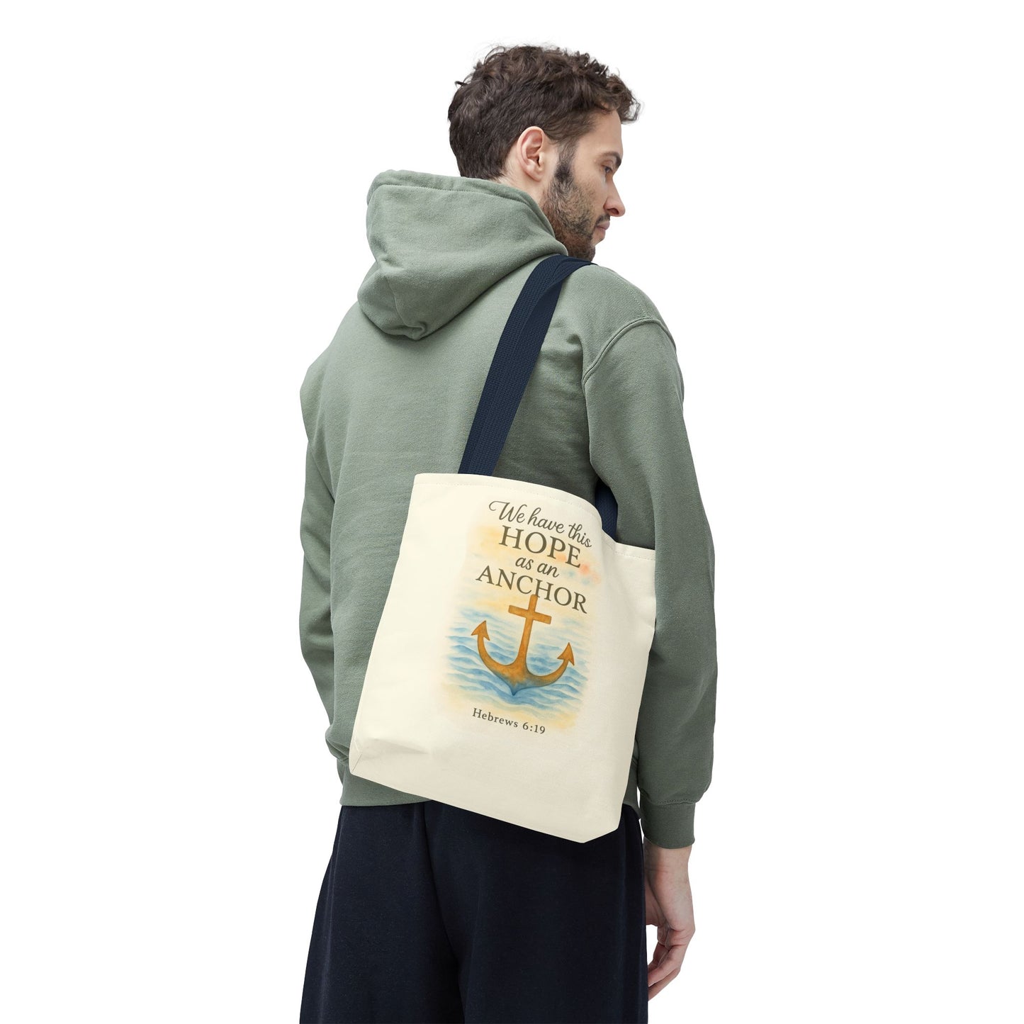 Inspirational Tote Bag - We Have This Hope as an Anchor - Hebrews 6:19 Memorial Gift