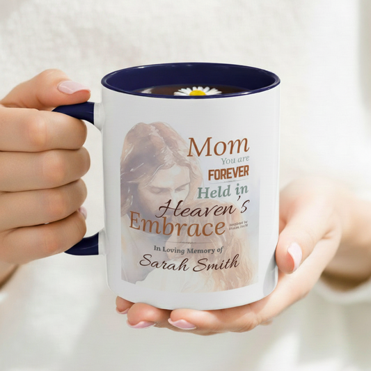 Custom Heavenly Embrace Memorial Mug