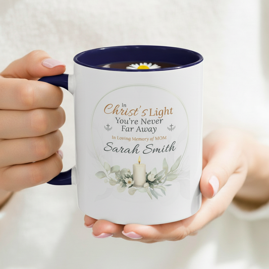 Custom Christ's Light Memorial Mug