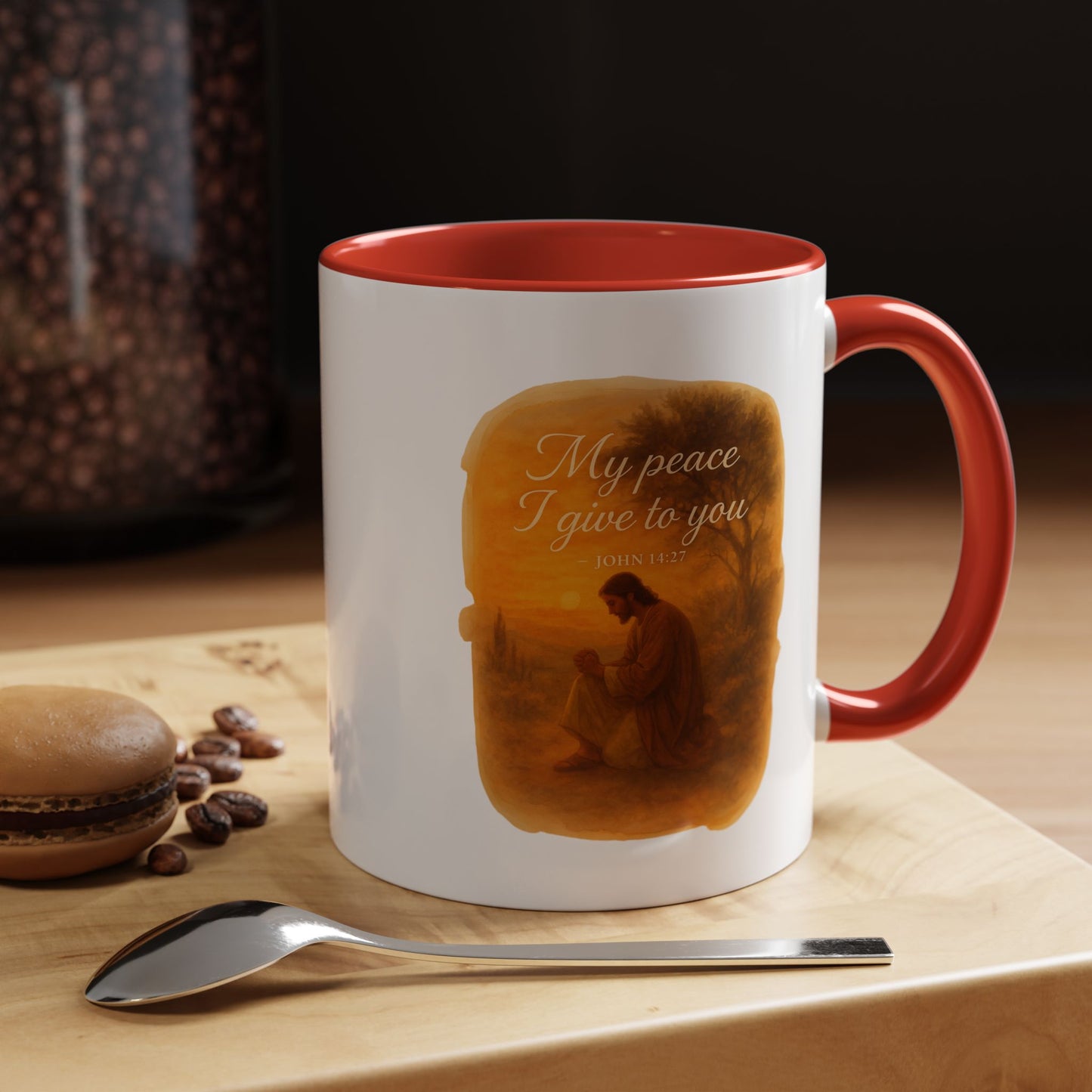 Memorial Accent Coffee Mug - My Peace I Give to You - John 14:27