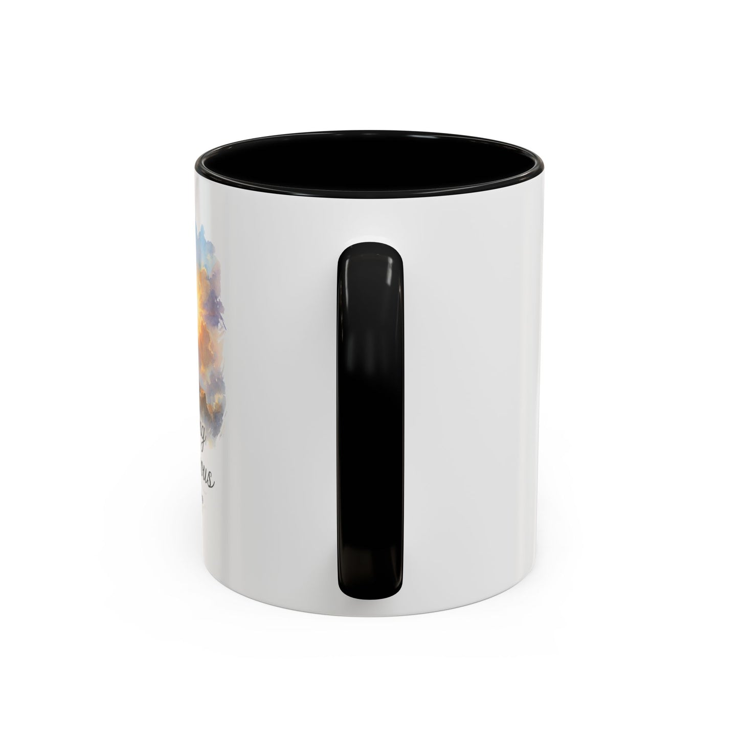 Memorial Accent Coffee Mug - Be Strong and Courageous - Joshua 1:9