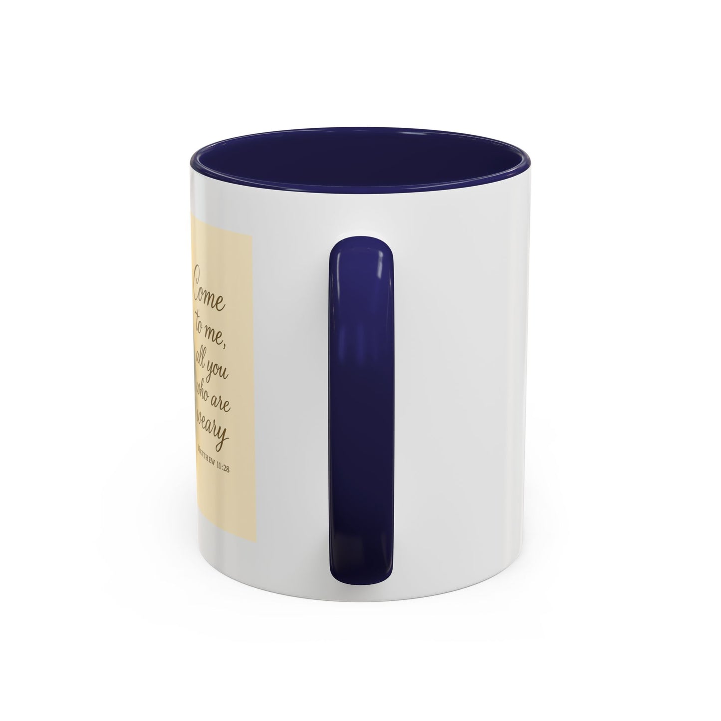 Memorial Accent Coffee Mug - Come to Me, All You Who Are Weary - Matthew 11:28