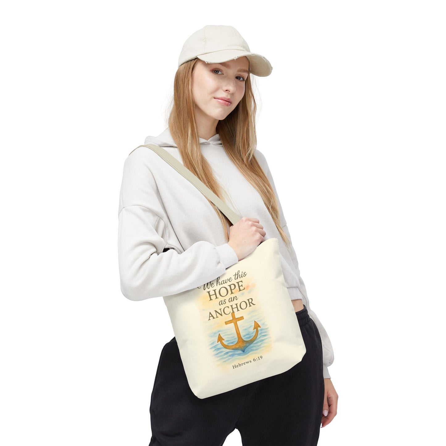 Inspirational Tote Bag - We Have This Hope as an Anchor - Hebrews 6:19 Memorial Gift