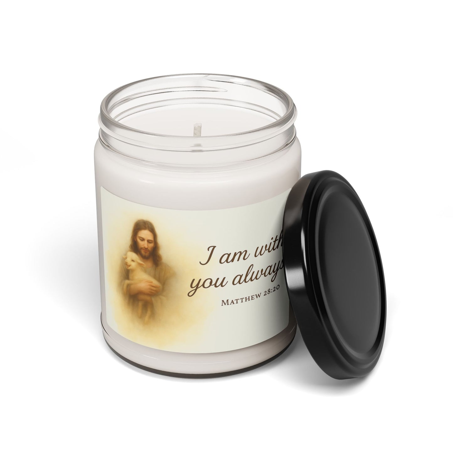 Scented Soy Candle - I Am With You Always - Matthew 28:20 - Serenity Home Decor
