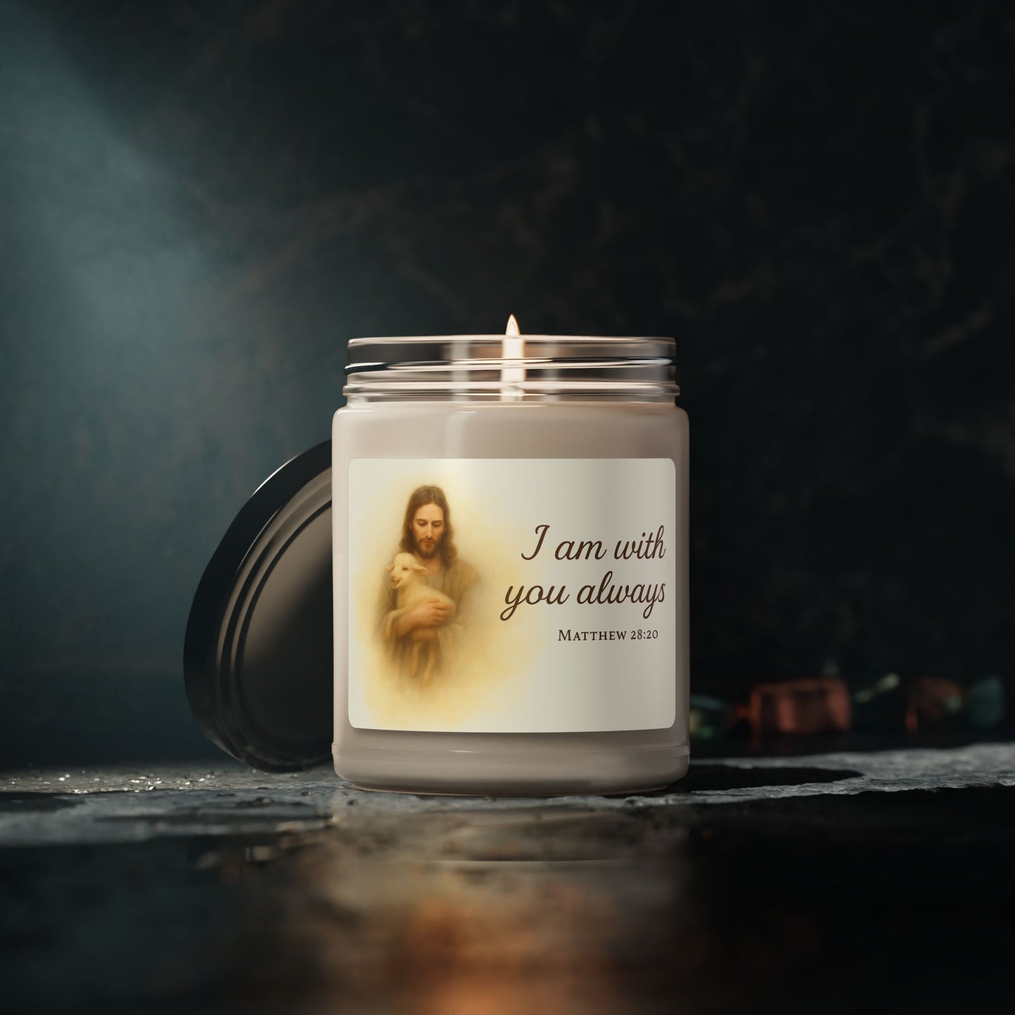 Scented Soy Candle - I Am With You Always - Matthew 28:20 - Serenity Home Decor