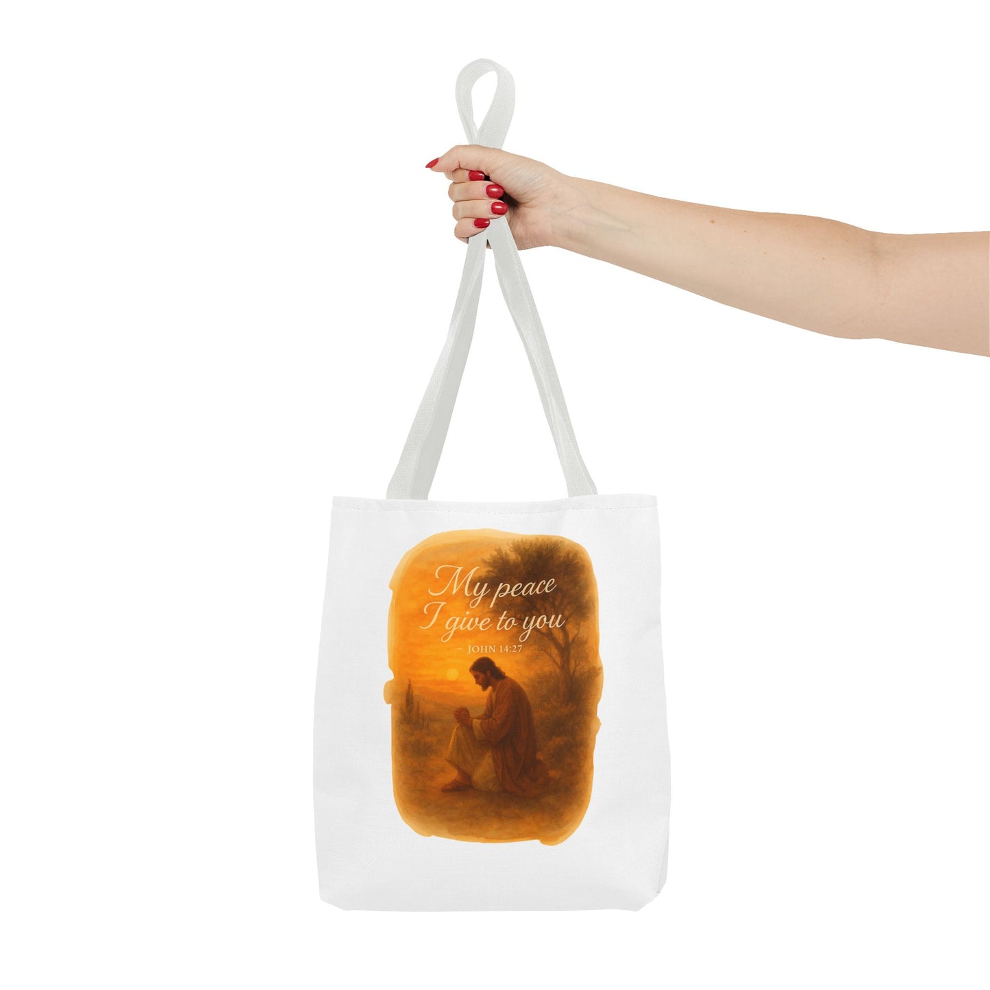 Inspirational Tote Bag - My Peace I Give to You - John 14:27 Memorial Gift