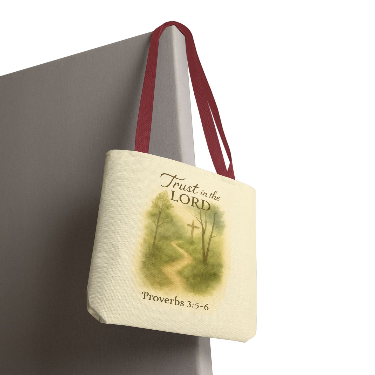 Inspirational Tote Bag - Trust in the Lord - Proverbs 3:5-6 Memorial Gift