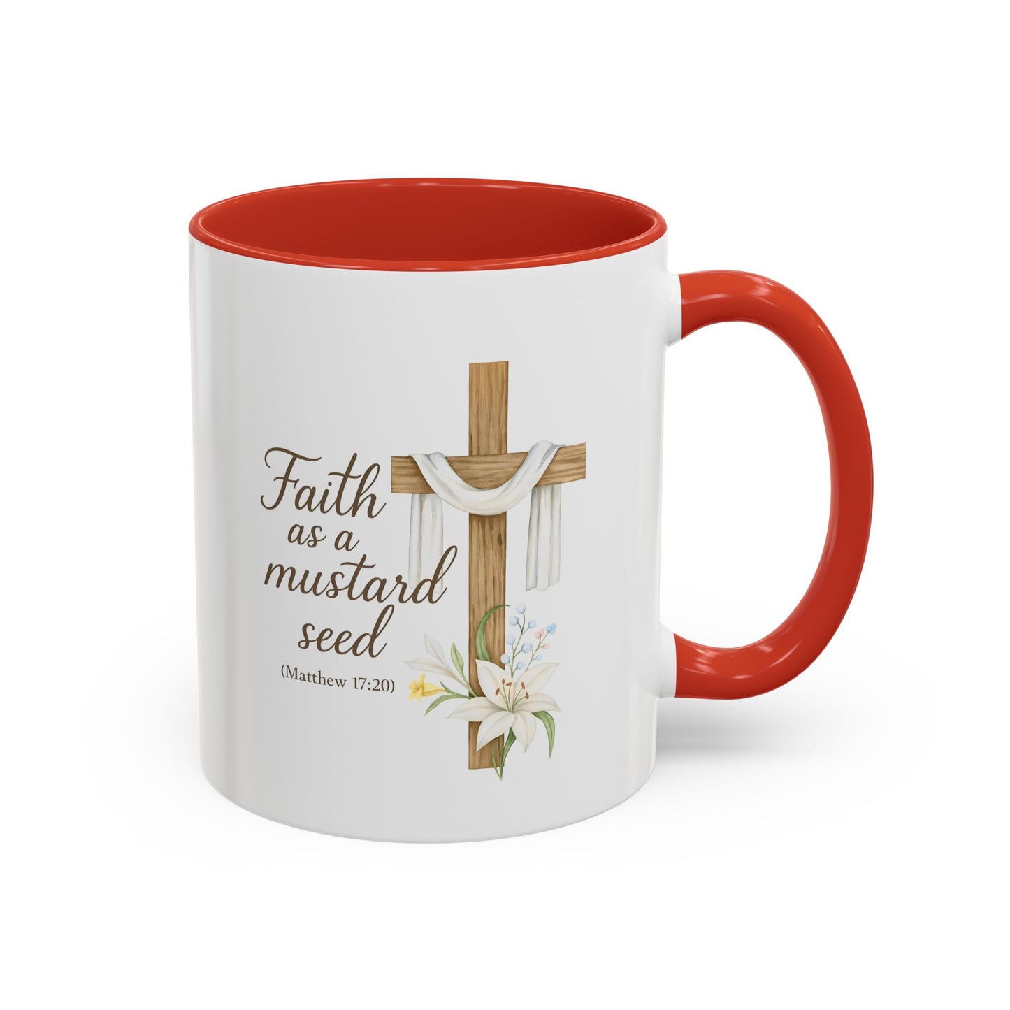 Memorial Accent Coffee Mug - Faith as a Mustard Seed - Matthew 17:20