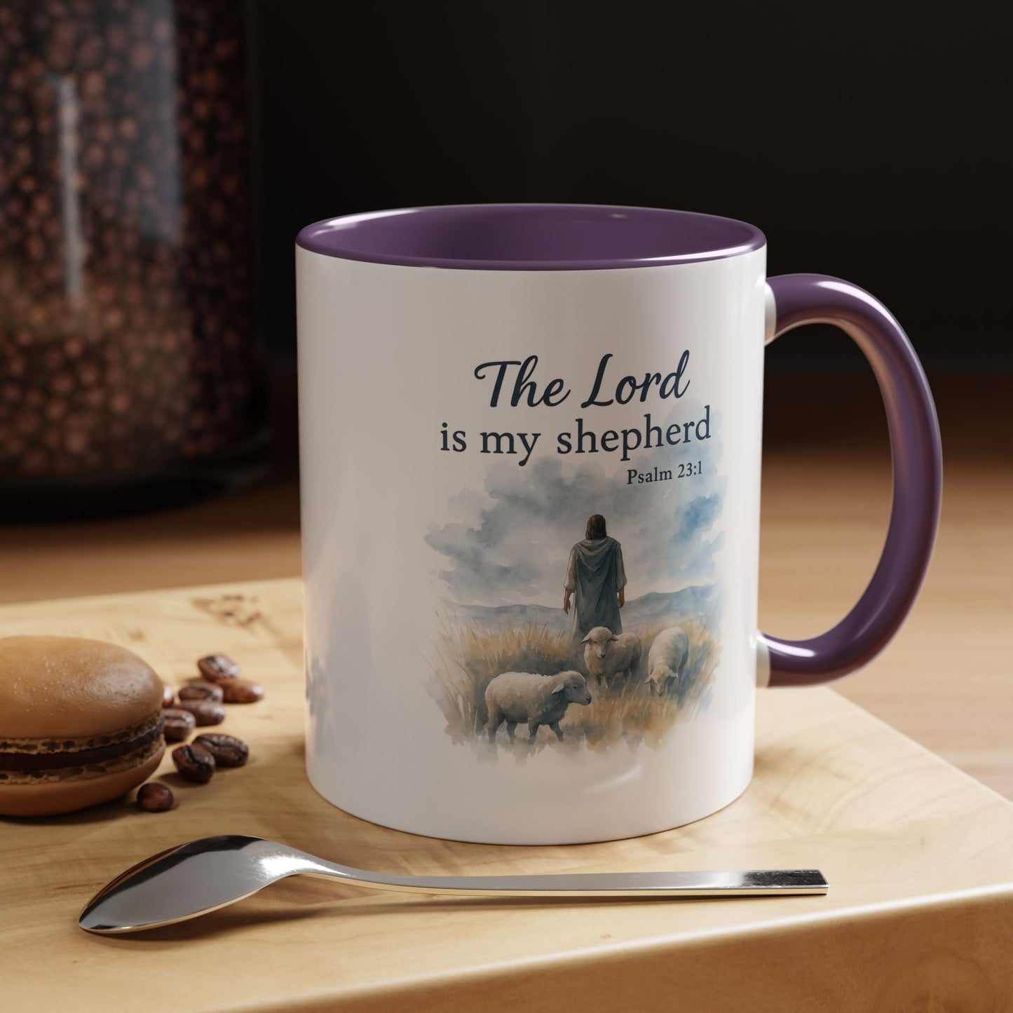 Memorial Accent Coffee Mug - The Lord is My Shepherd - Psalm 23:1