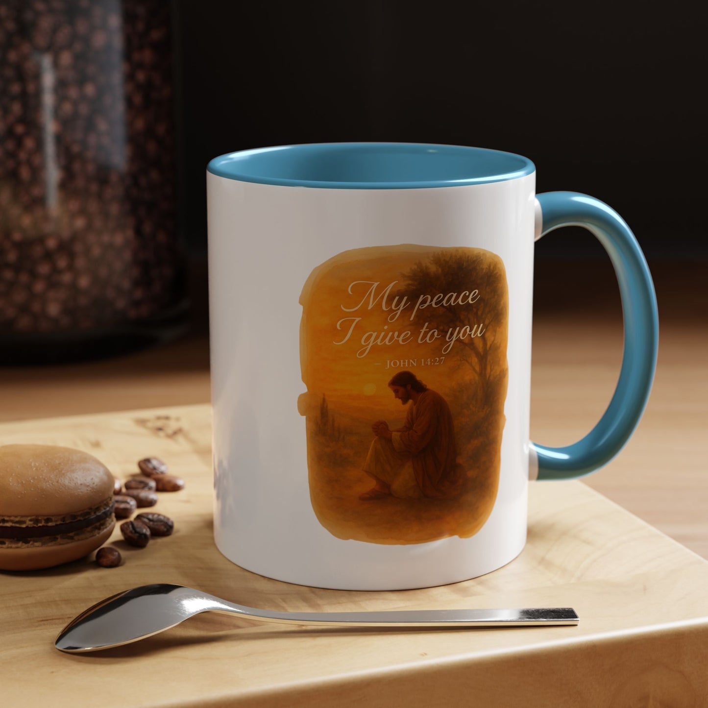 Memorial Accent Coffee Mug - My Peace I Give to You - John 14:27