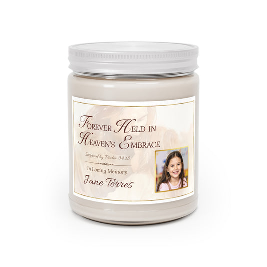 Heaven's Embrace Custom Photo Loss of Daughter Candle