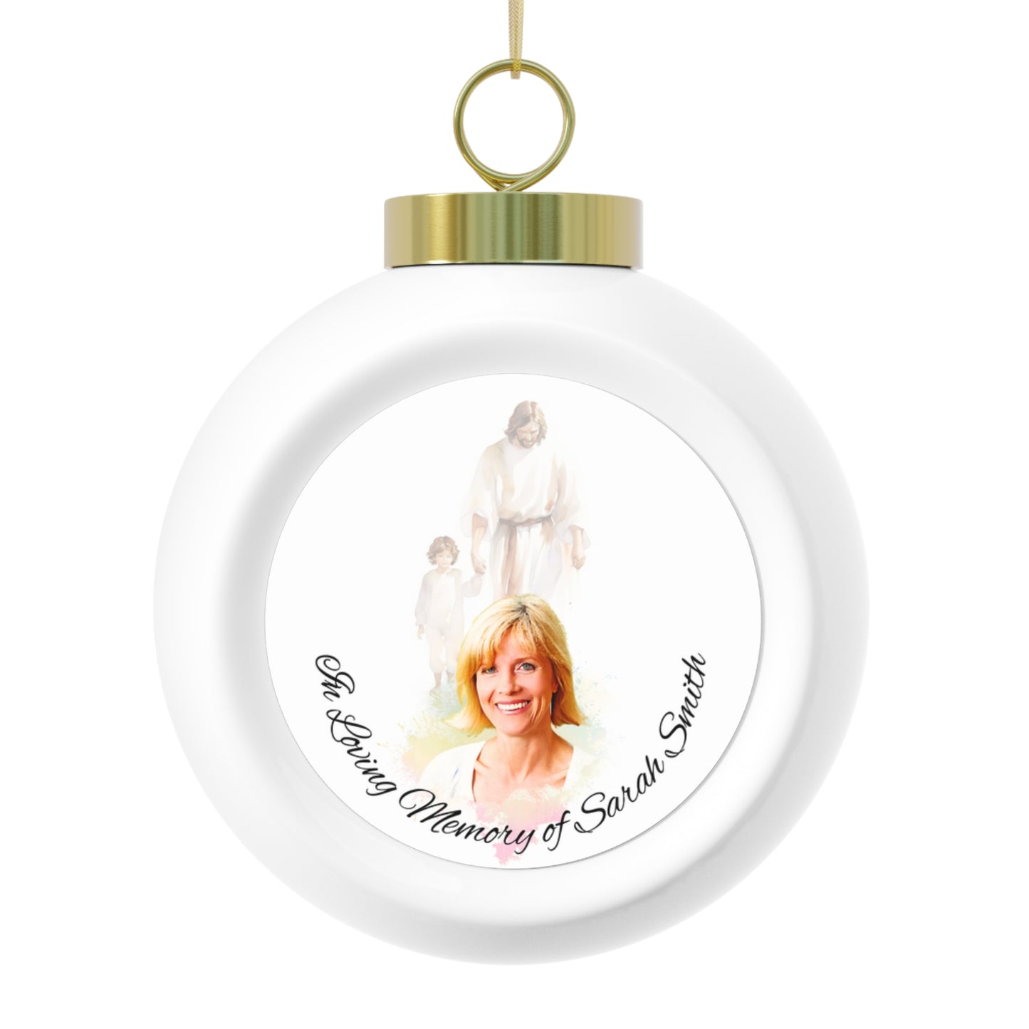 Memorial Christmas Ball Ornament, Personalized Eternal Journey Together Keepsake, Eternal Memory Holiday Decor