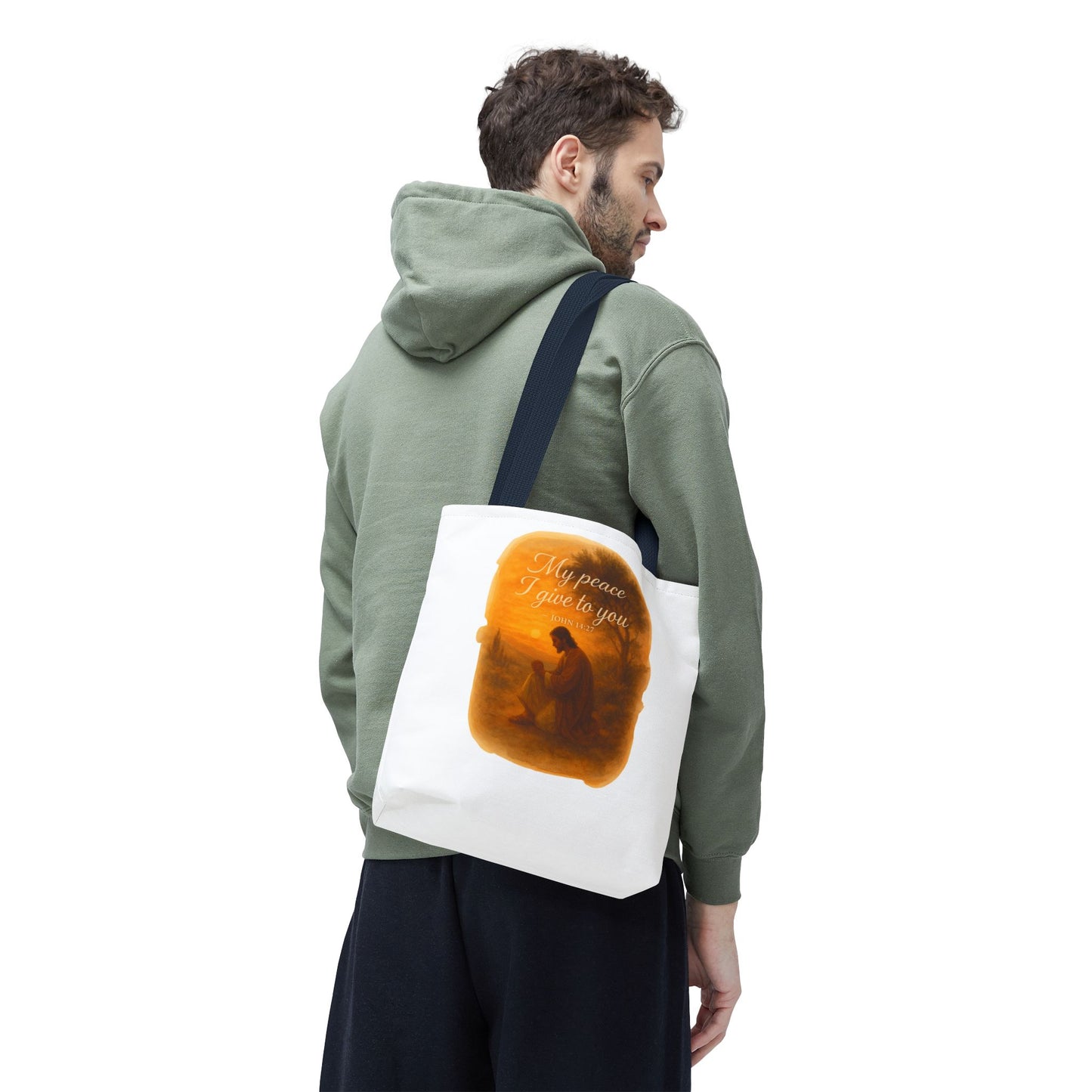 Inspirational Tote Bag - My Peace I Give to You - John 14:27 Memorial Gift