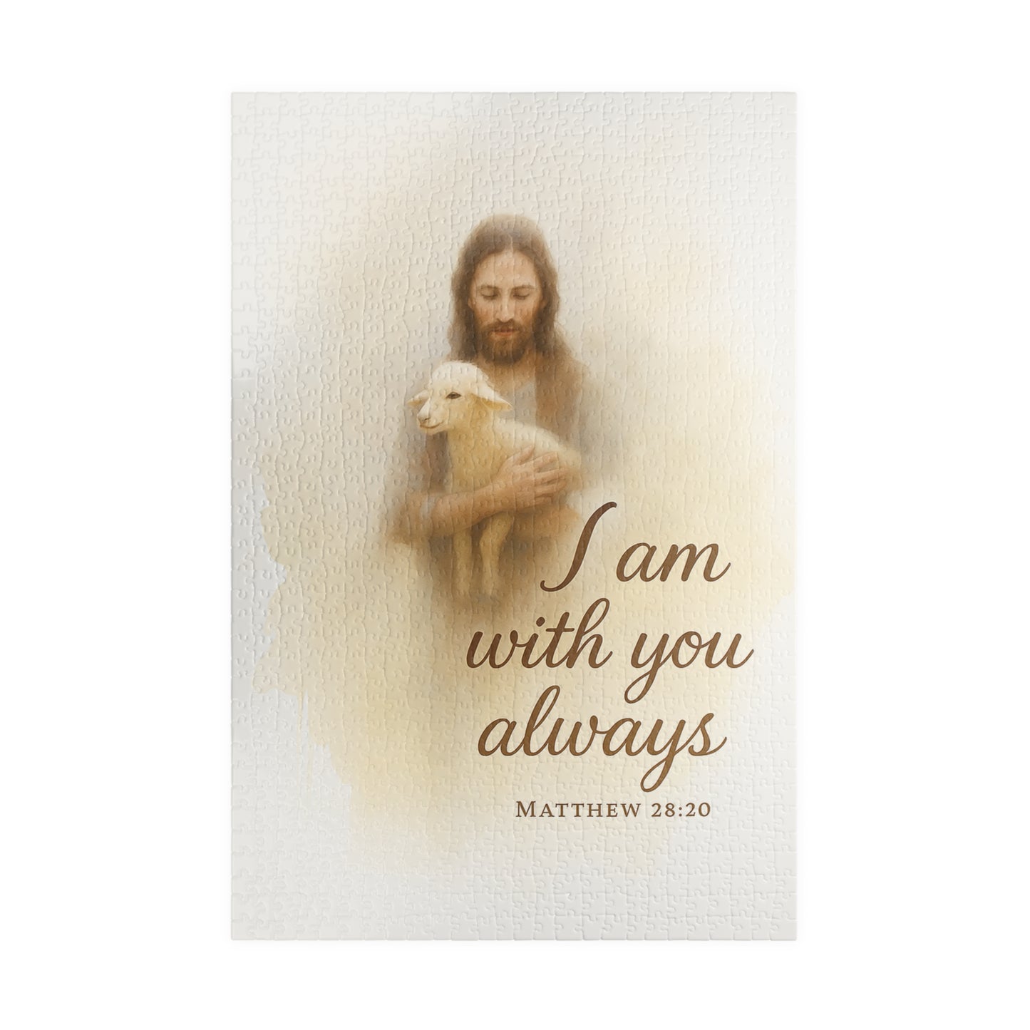 Watercolor Jesus Puzzle - Heavenly Reunion Bible Verse Memorial Gift