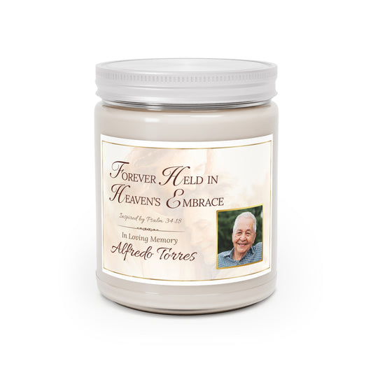 Heaven's Embrace Custom Photo Loss of Father Candle