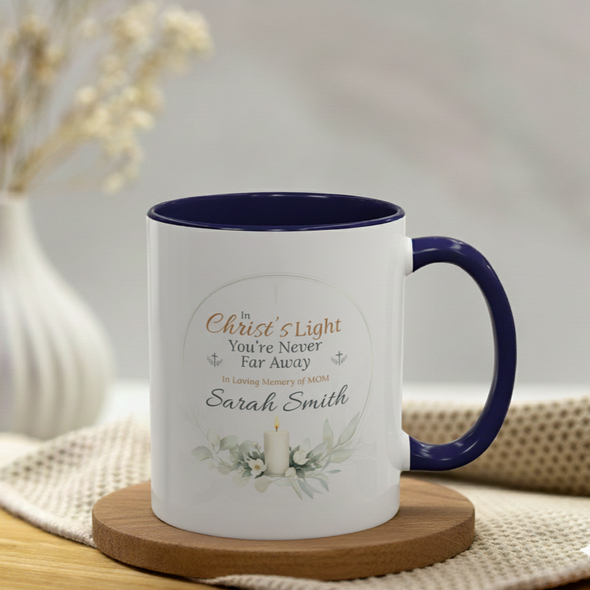 Custom Christ's Light Memorial Mug