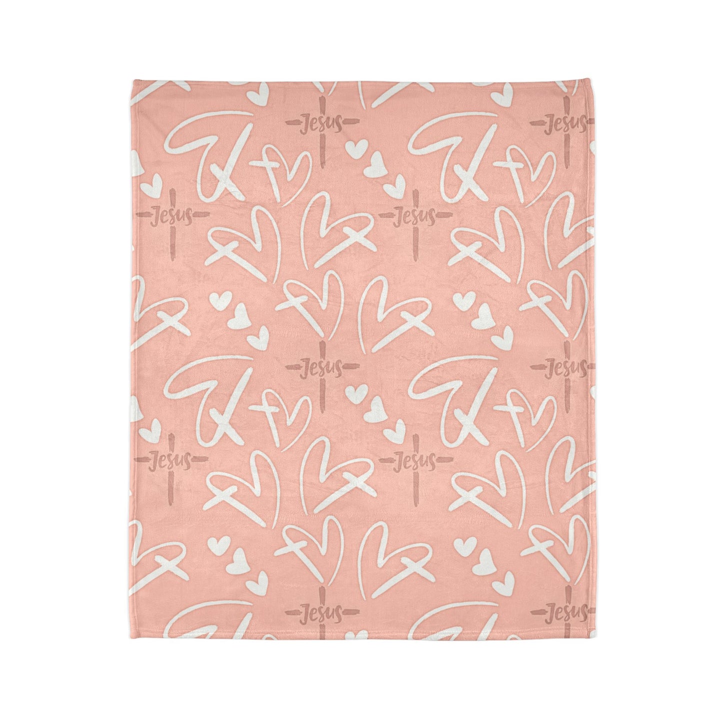 Christian Memorial Blanket - Jesus Heart and Cross Design