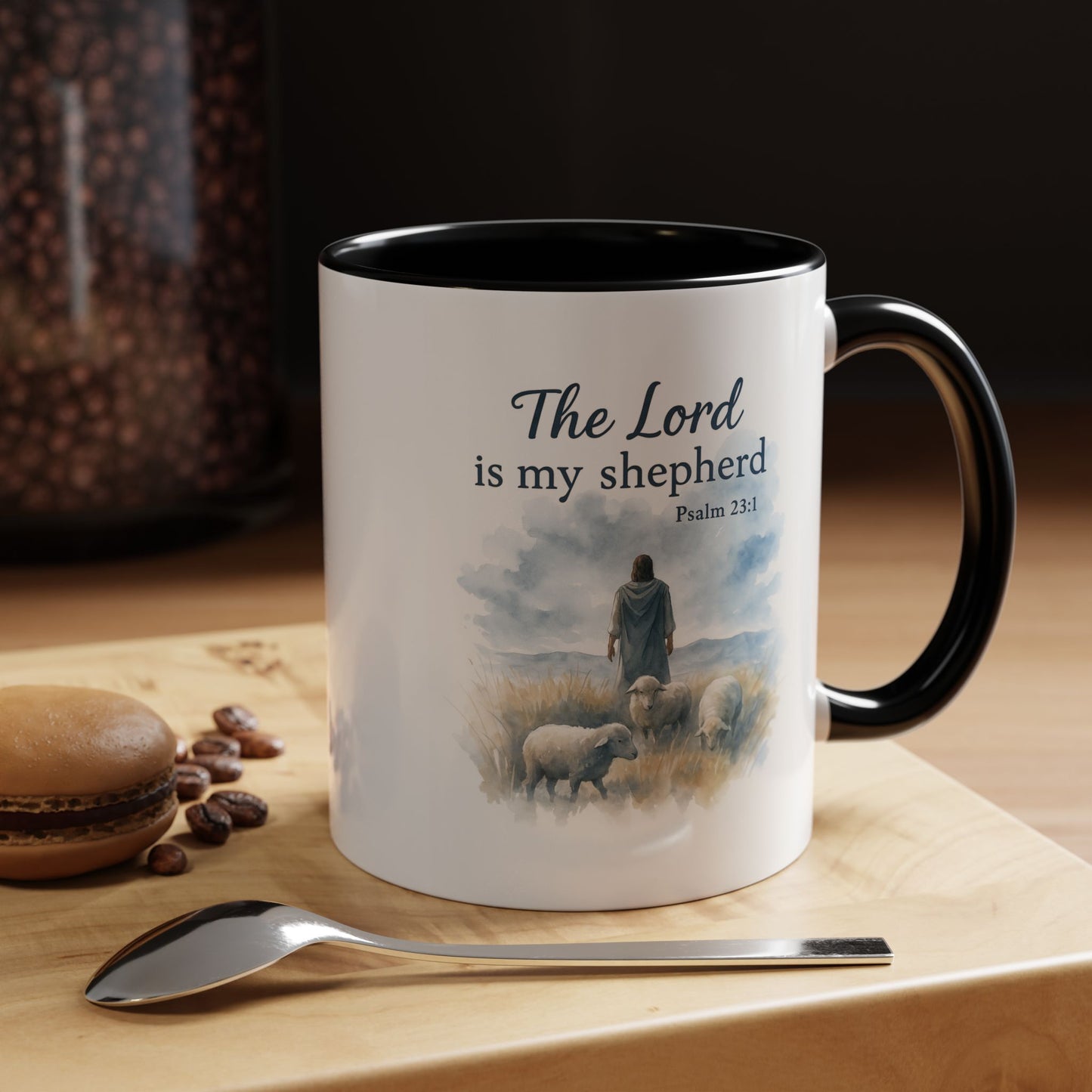 Memorial Accent Coffee Mug - The Lord is My Shepherd - Psalm 23:1
