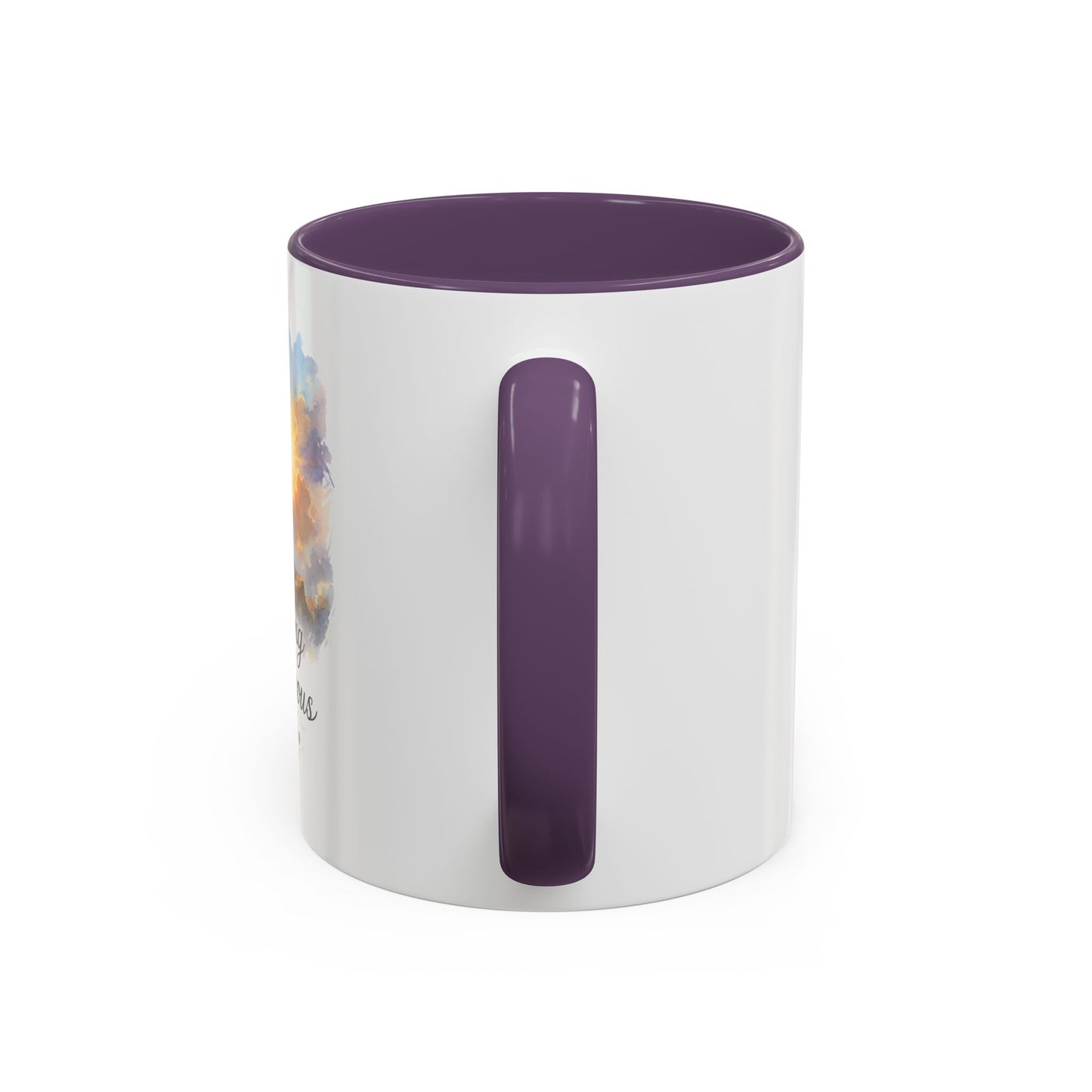 Memorial Accent Coffee Mug - Be Strong and Courageous - Joshua 1:9
