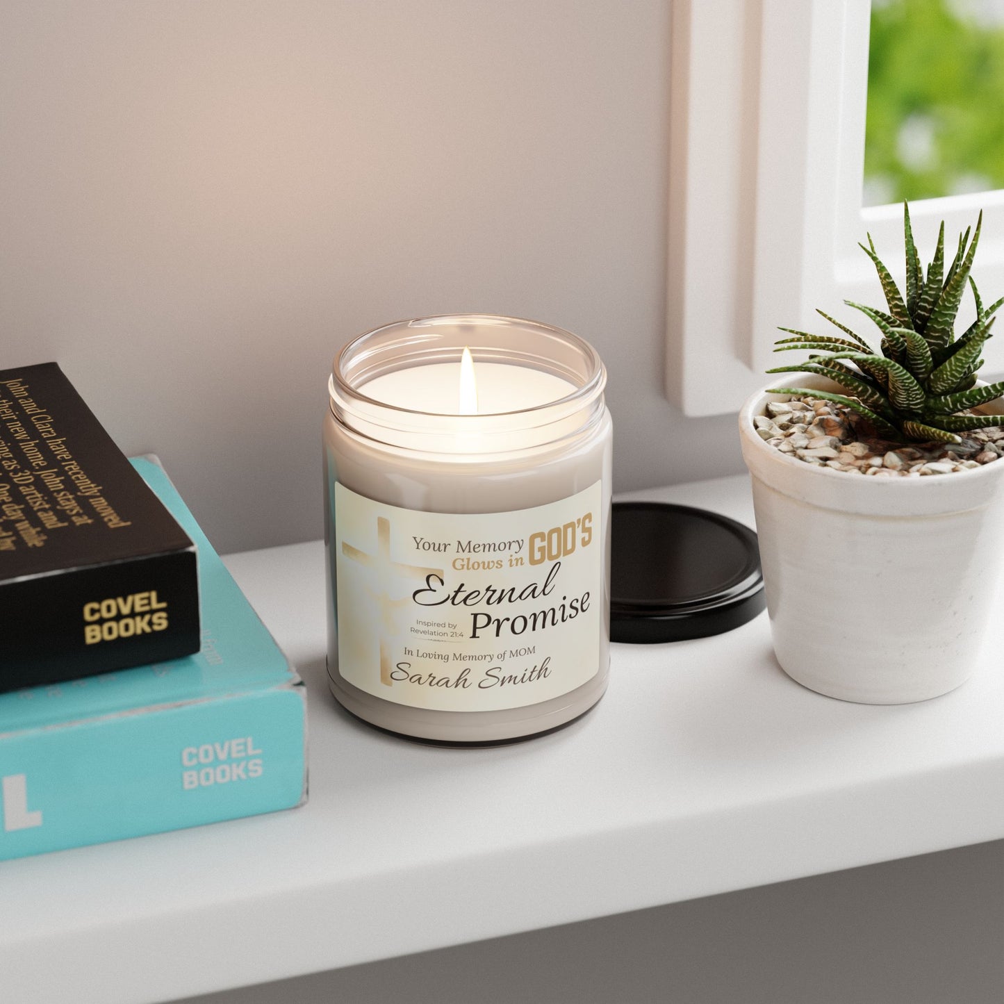 Eternal Promise Memorial Candle | Personalized Christian Sympathy Gift for Loss of Mother