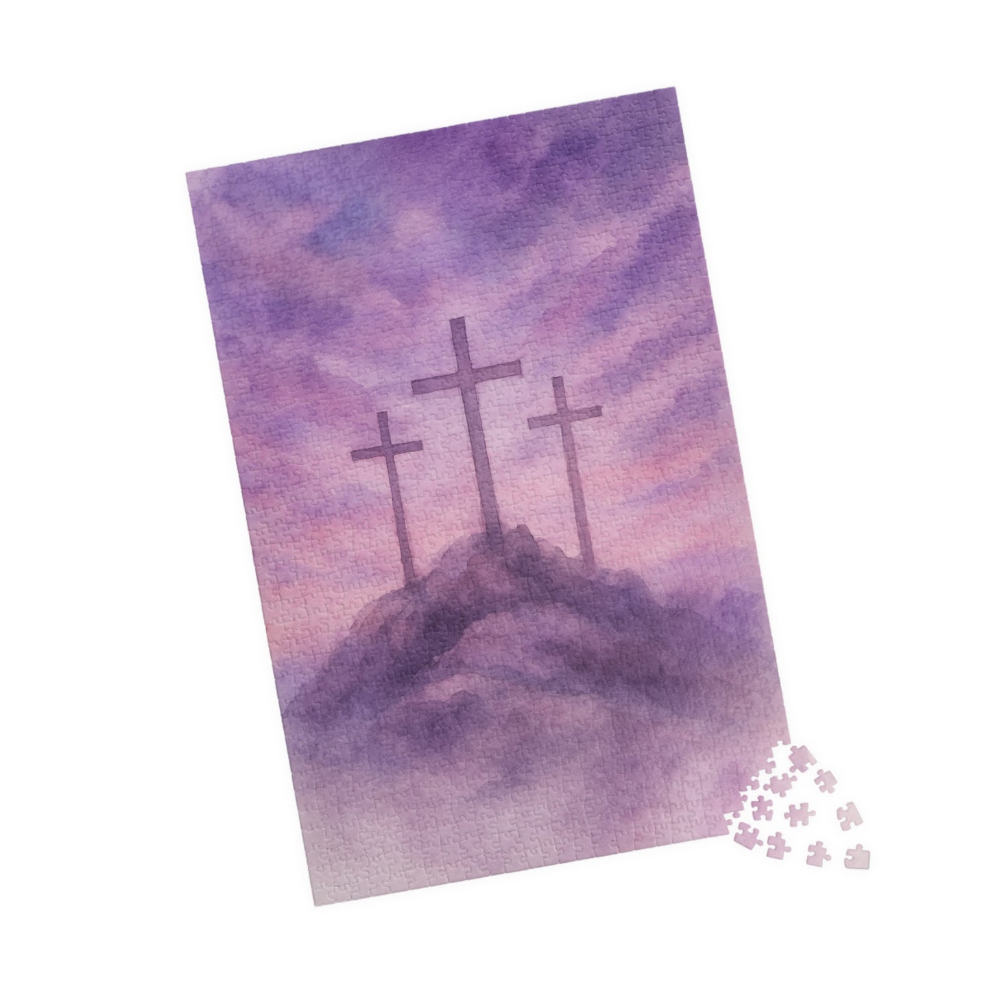 Watercolor Jesus Puzzle - Resurrection Hope Bible Verse Memorial Gift