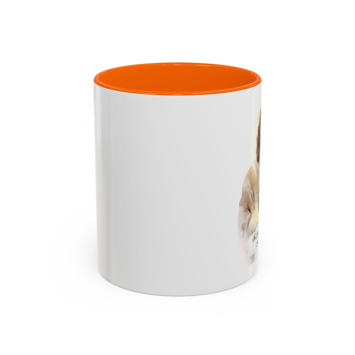 Custom Memorial Accent Coffee Mug with Photo and Text – Sacred Shepherd Keepsake