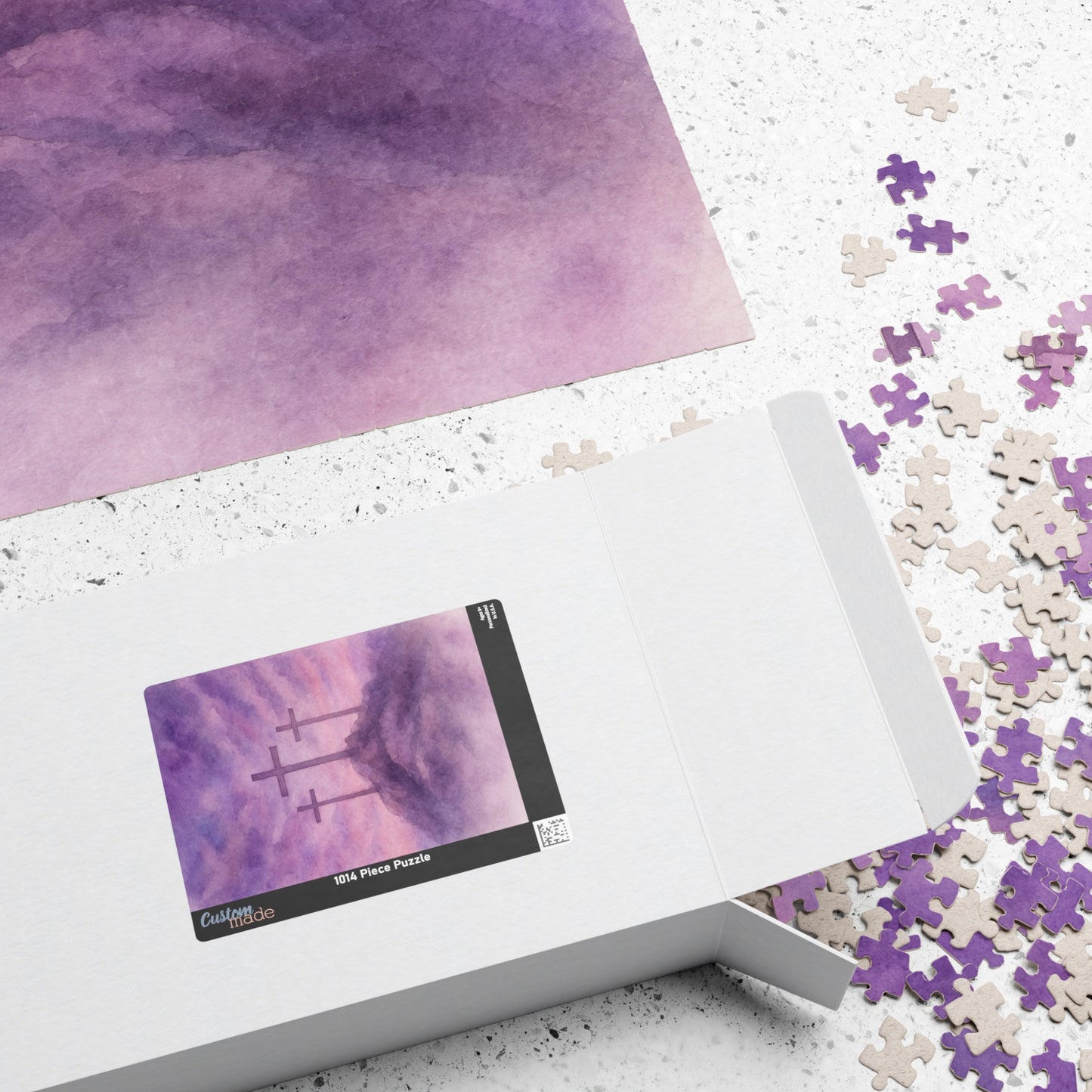 Watercolor Jesus Puzzle - Resurrection Hope Bible Verse Memorial Gift