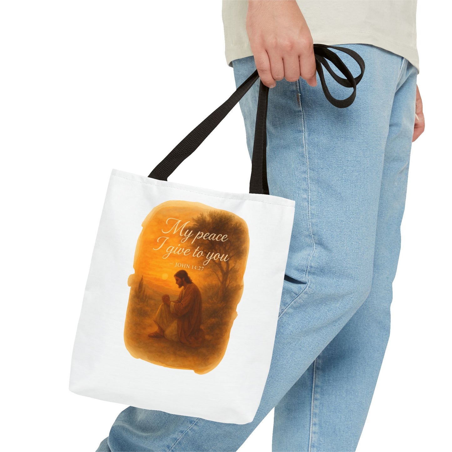 Inspirational Tote Bag - My Peace I Give to You - John 14:27 Memorial Gift