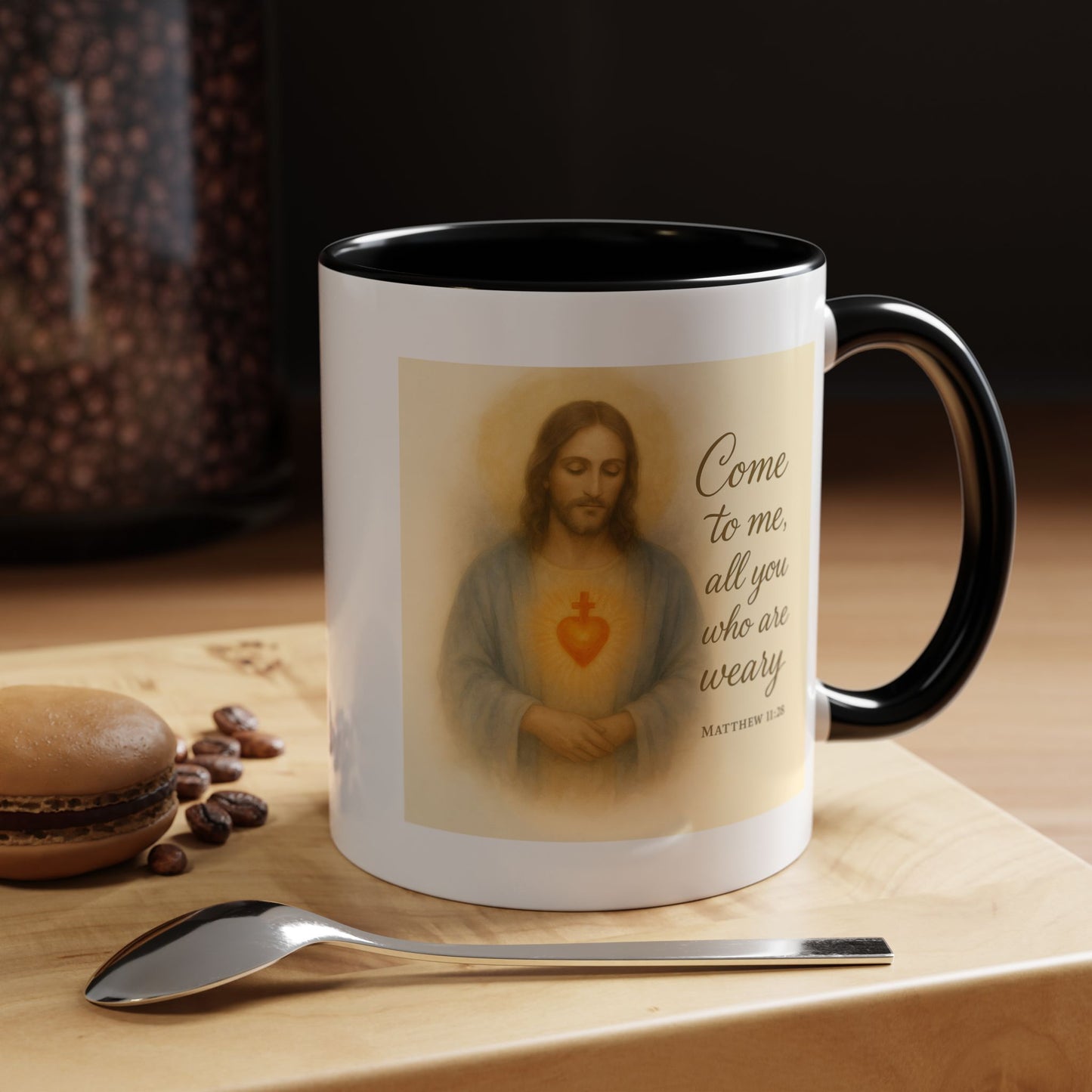 Memorial Accent Coffee Mug - Come to Me, All You Who Are Weary - Matthew 11:28
