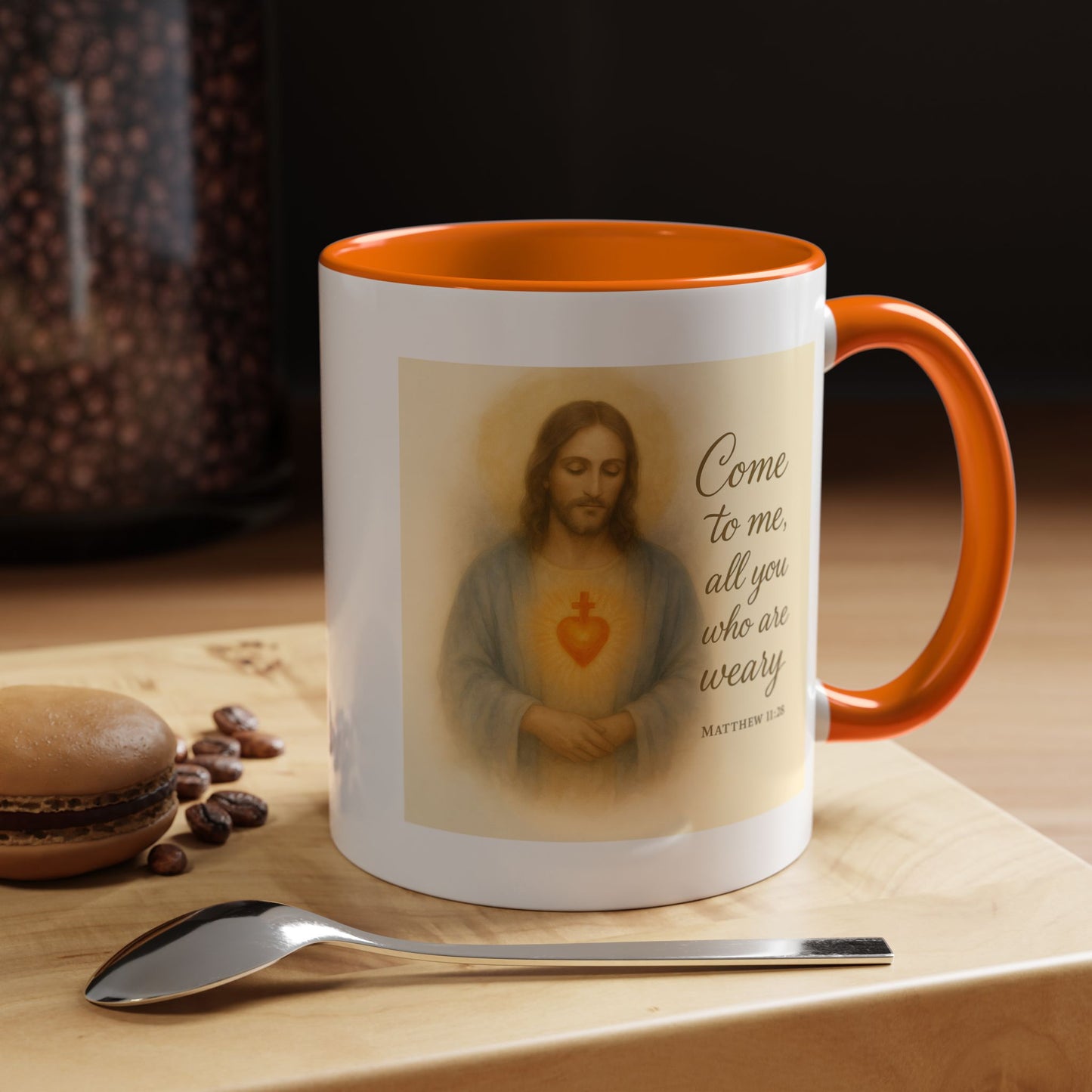 Memorial Accent Coffee Mug - Come to Me, All You Who Are Weary - Matthew 11:28