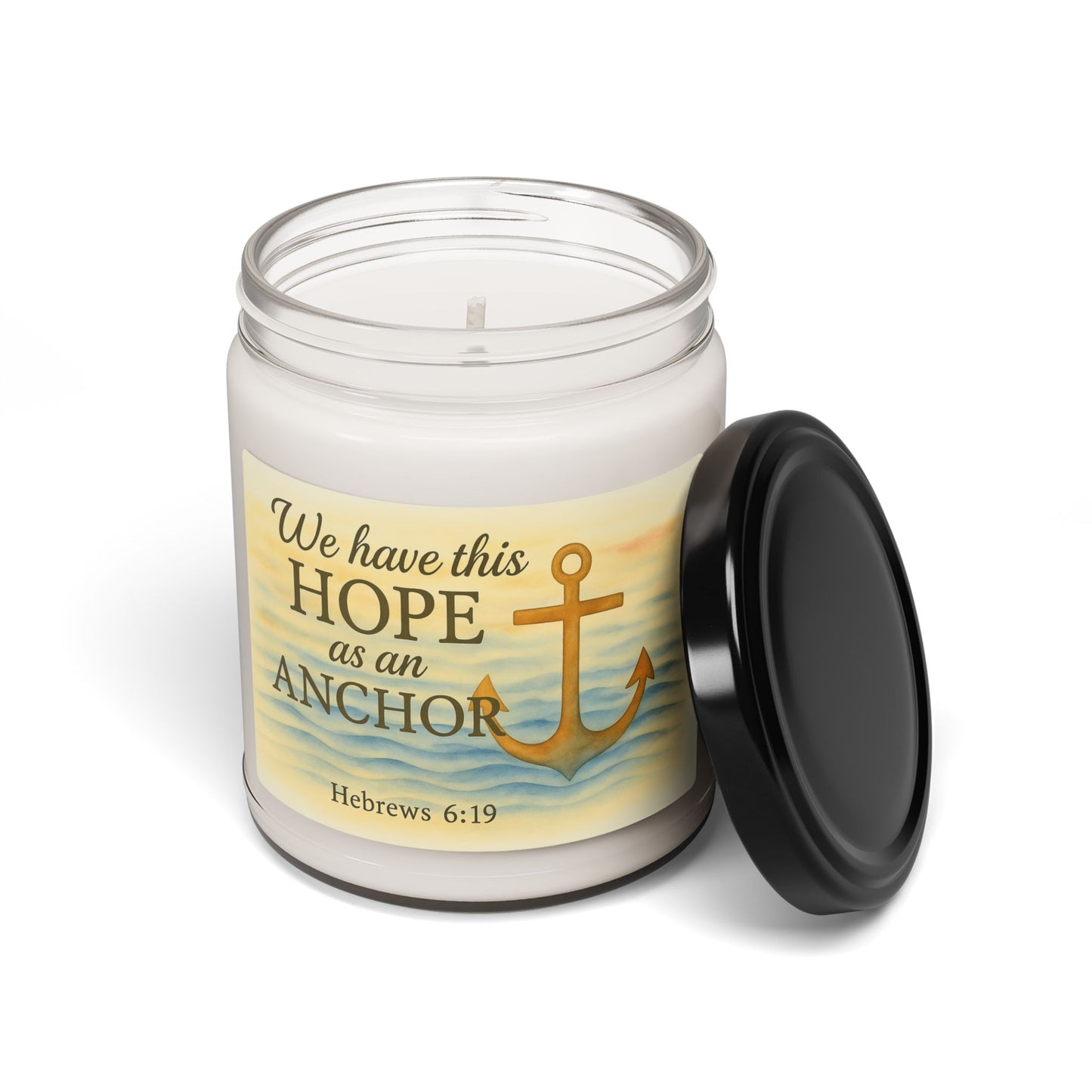 Scented Soy Candle - We Have This Hope - Hebrews 6:19 - Serenity Home Decor