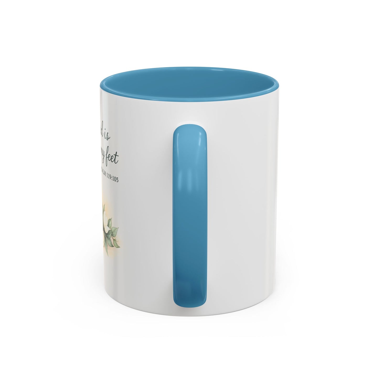 Memorial Accent Coffee Mug - Your Word Is a Lamp to My Feet - Psalm 119:105