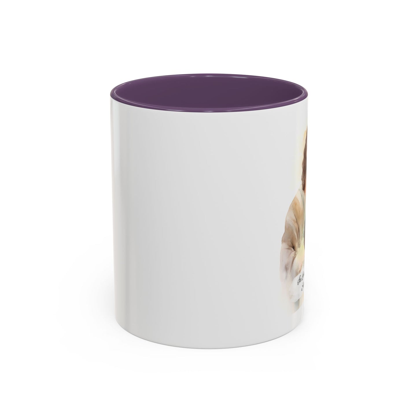Custom Memorial Accent Coffee Mug with Photo and Text – Sacred Shepherd Keepsake