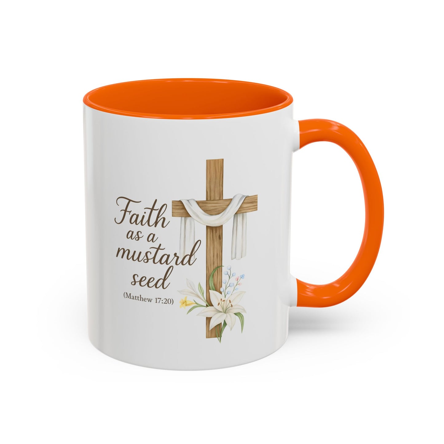Memorial Accent Coffee Mug - Faith as a Mustard Seed - Matthew 17:20