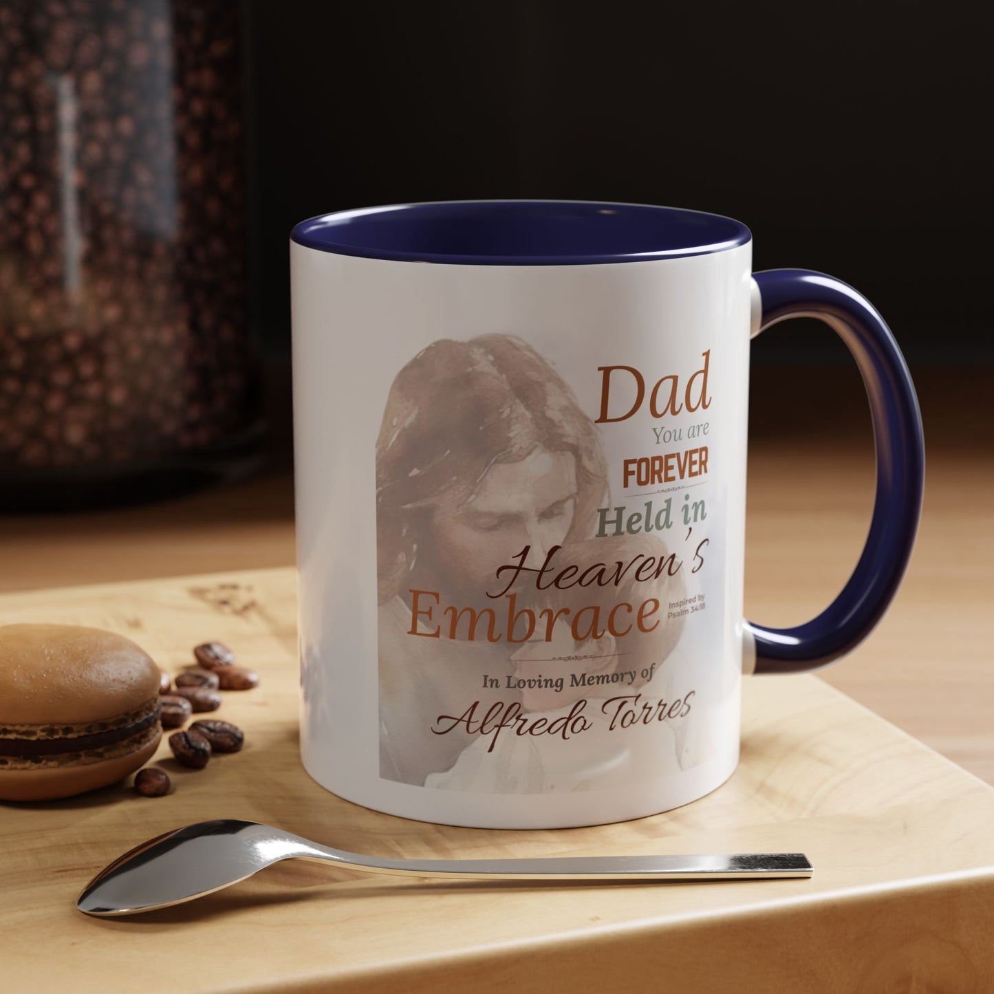 Custom Heavenly Embrace Memorial Mug | Loss of Father