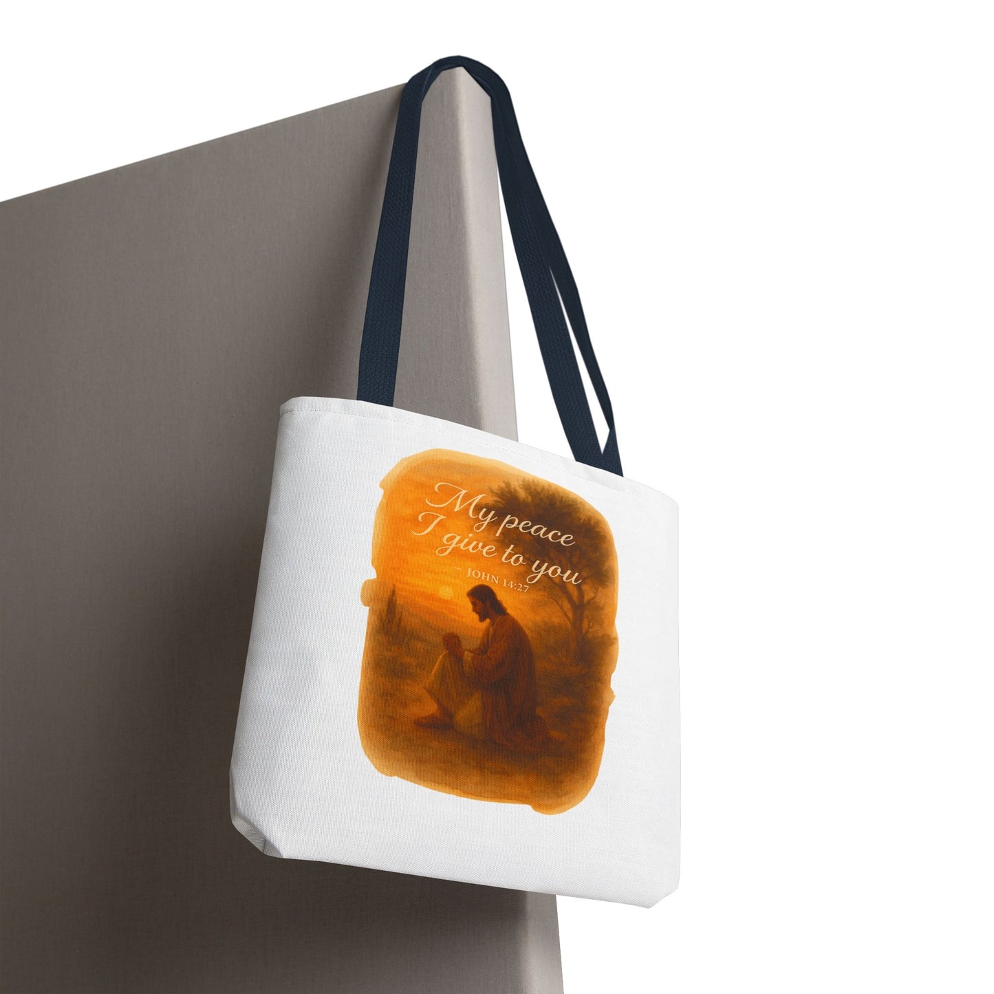 Inspirational Tote Bag - My Peace I Give to You - John 14:27 Memorial Gift
