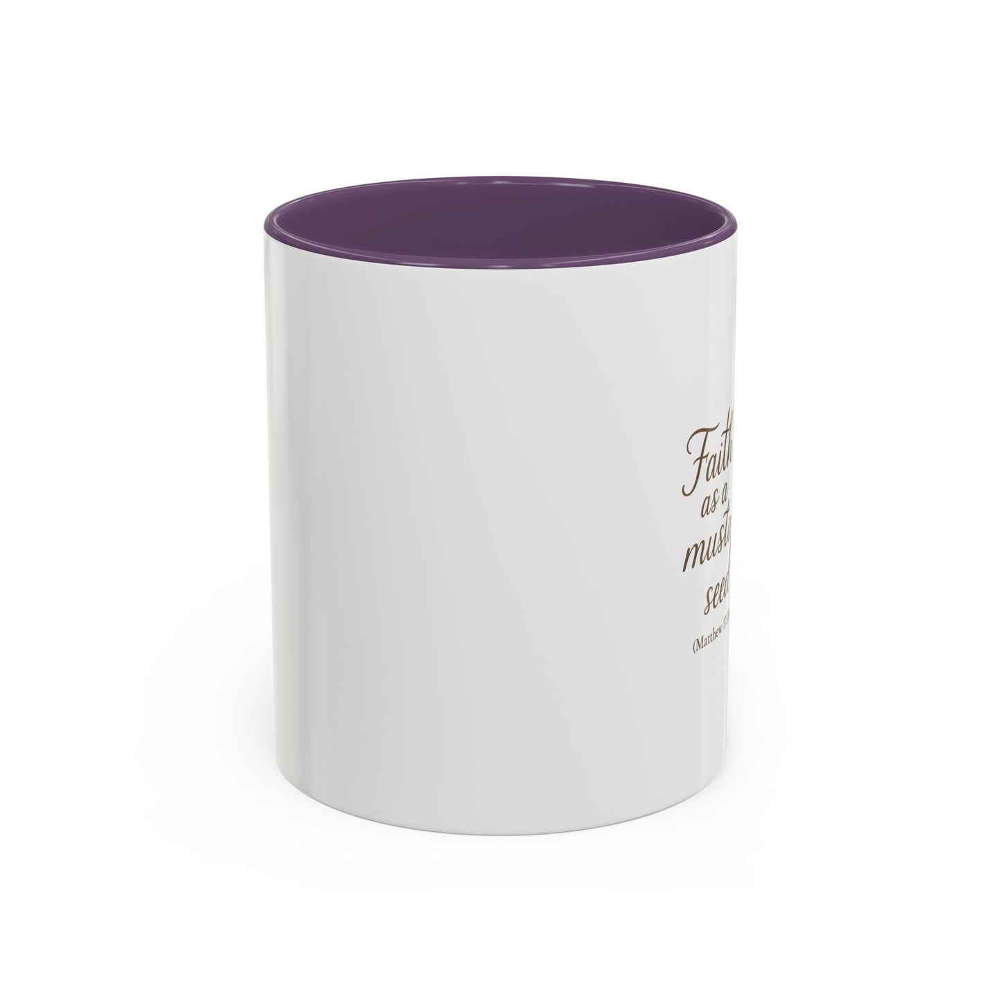 Memorial Accent Coffee Mug - Faith as a Mustard Seed - Matthew 17:20