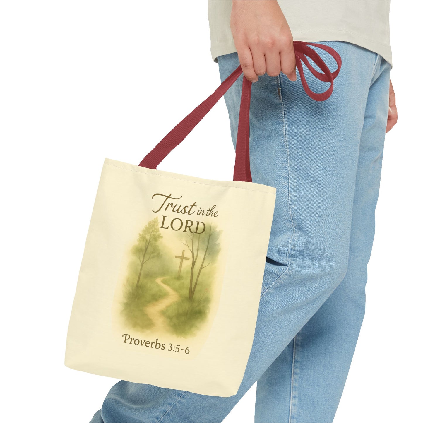 Inspirational Tote Bag - Trust in the Lord - Proverbs 3:5-6 Memorial Gift