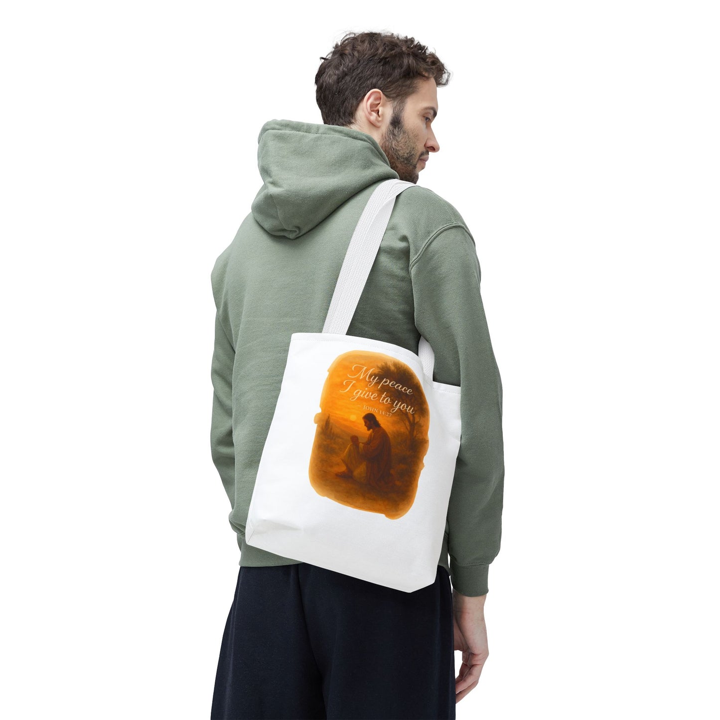 Inspirational Tote Bag - My Peace I Give to You - John 14:27 Memorial Gift