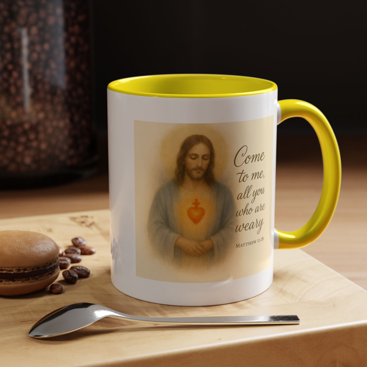 Memorial Accent Coffee Mug - Come to Me, All You Who Are Weary - Matthew 11:28