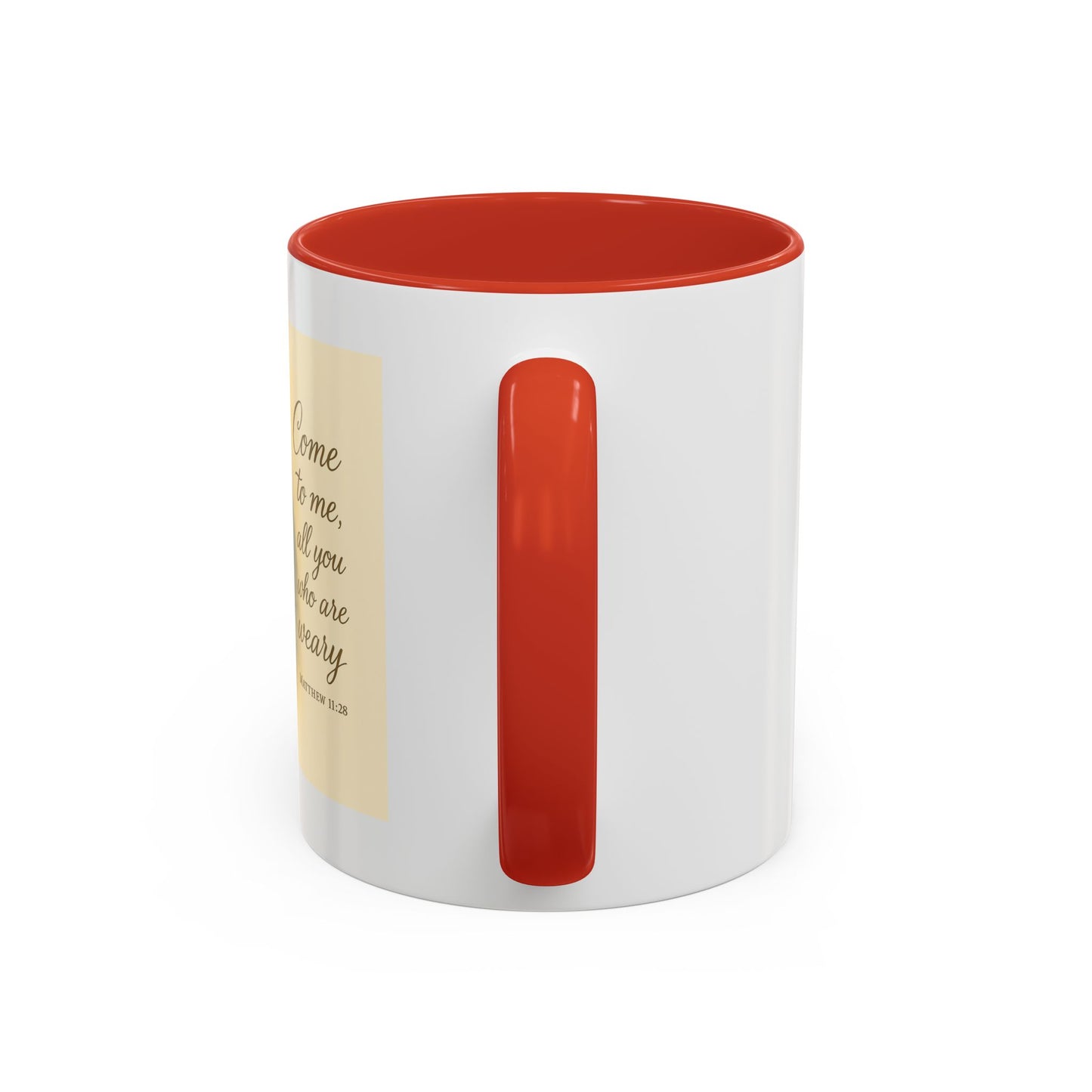 Memorial Accent Coffee Mug - Come to Me, All You Who Are Weary - Matthew 11:28