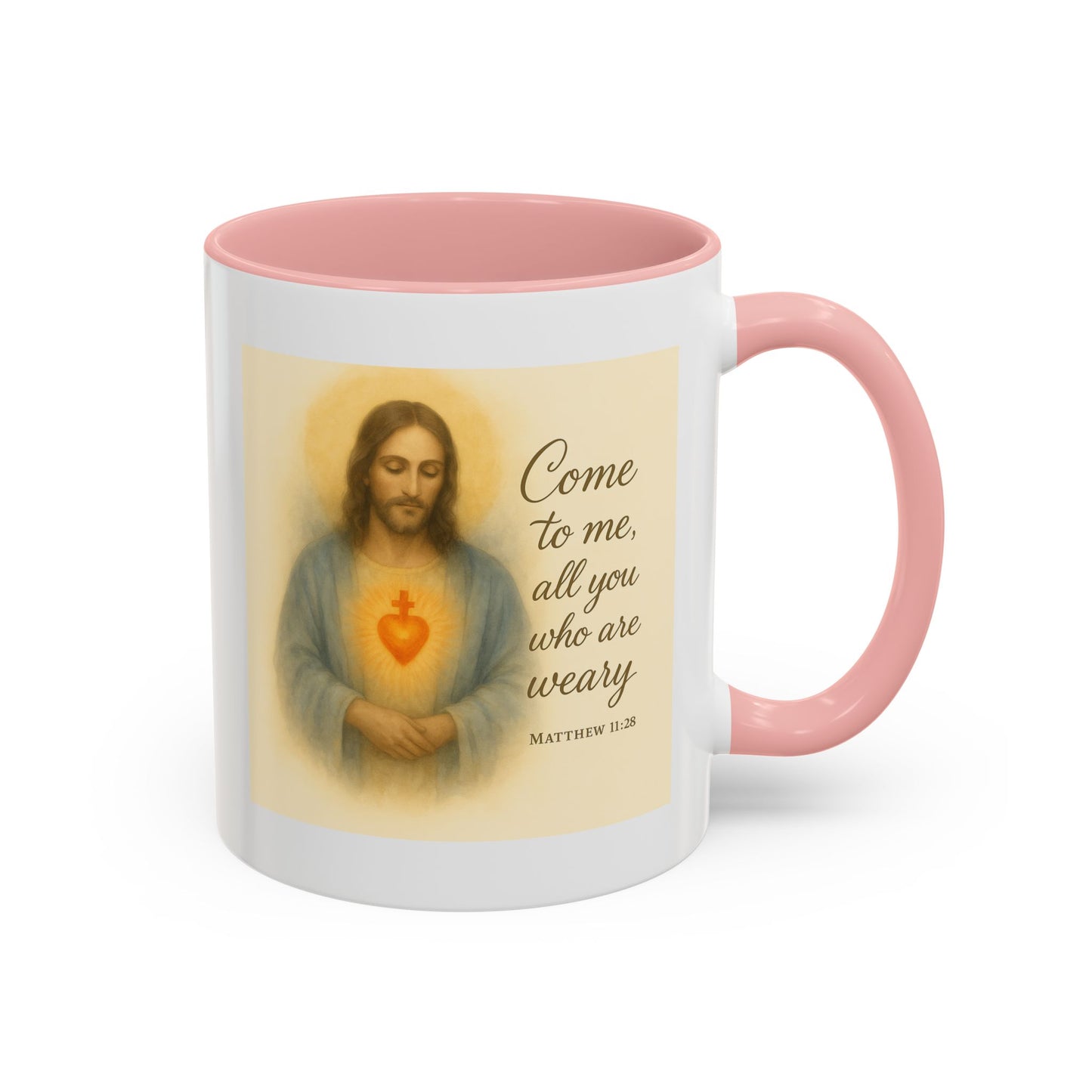 Memorial Accent Coffee Mug - Come to Me, All You Who Are Weary - Matthew 11:28