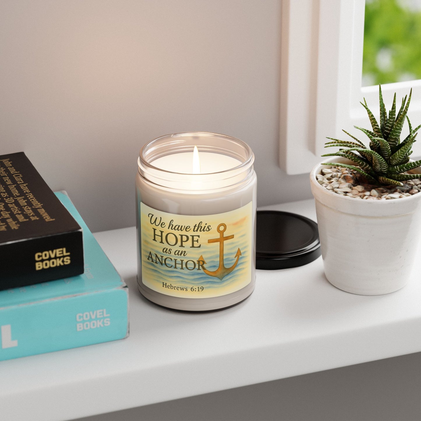 Scented Soy Candle - We Have This Hope - Hebrews 6:19 - Serenity Home Decor
