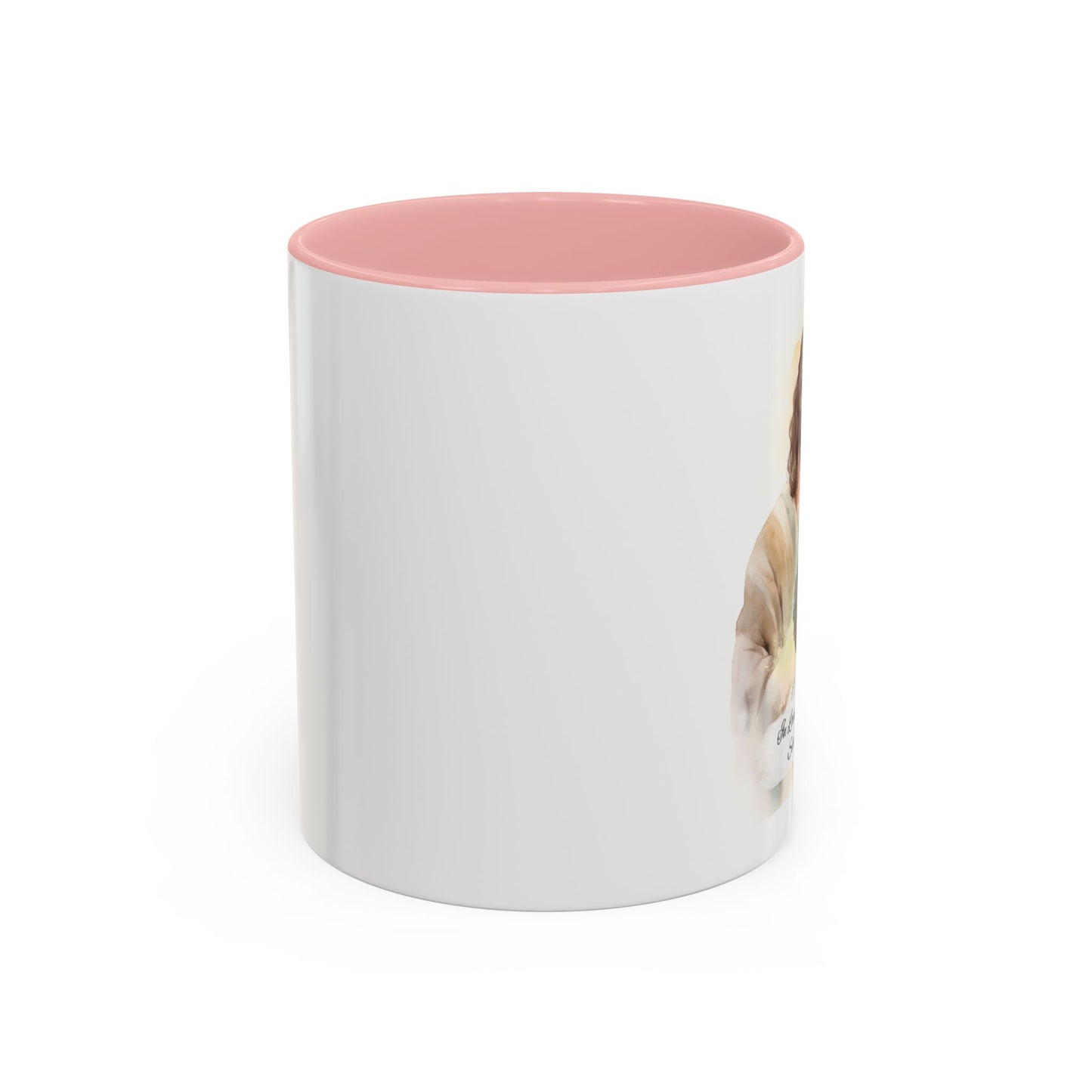 Custom Memorial Accent Coffee Mug with Photo and Text – Sacred Shepherd Keepsake