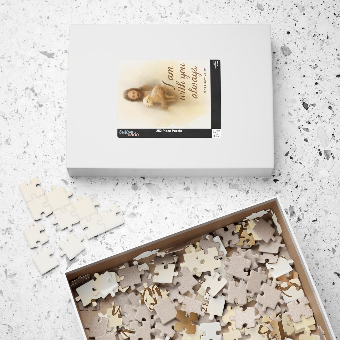 Watercolor Jesus Puzzle - Heavenly Reunion Bible Verse Memorial Gift