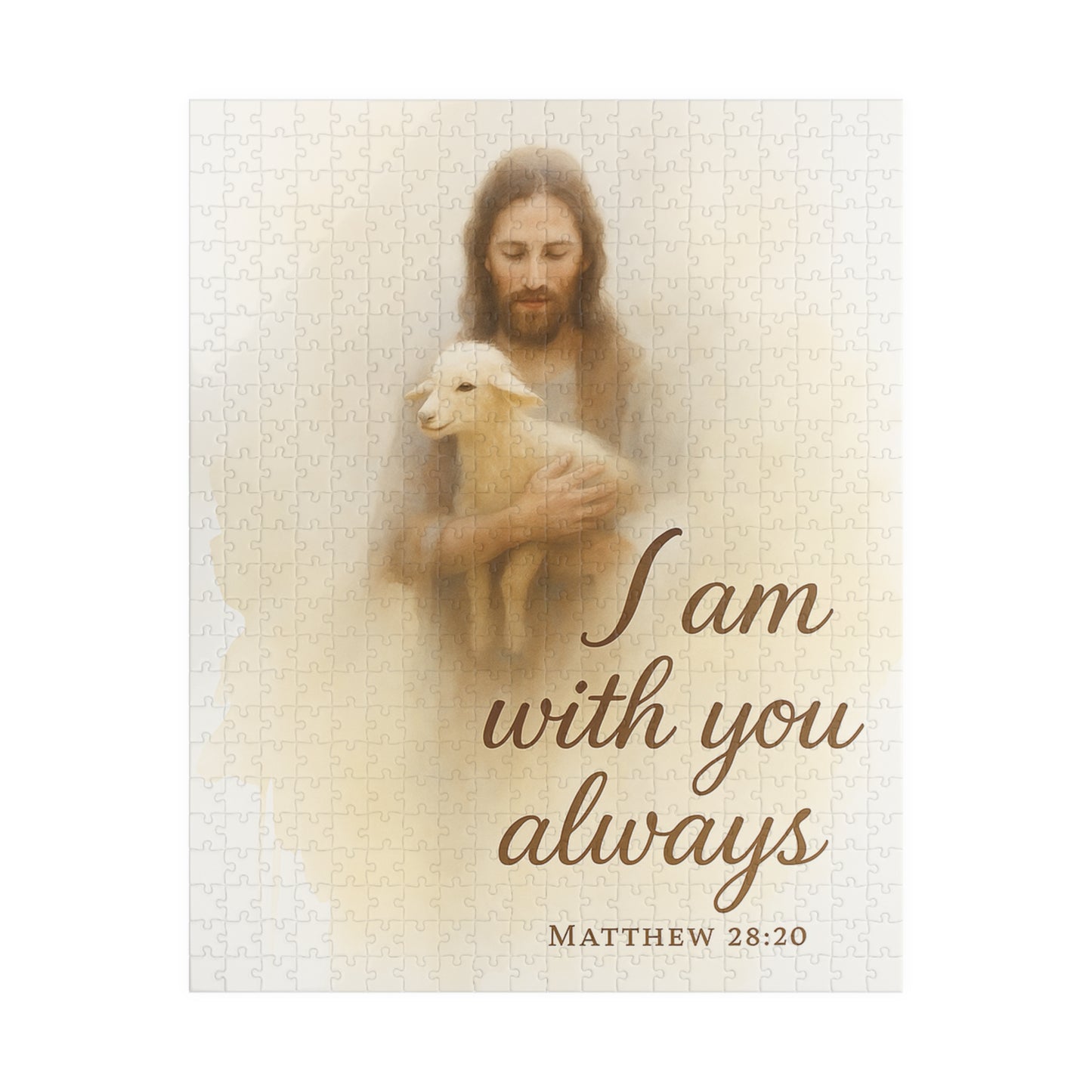 Watercolor Jesus Puzzle - Heavenly Reunion Bible Verse Memorial Gift